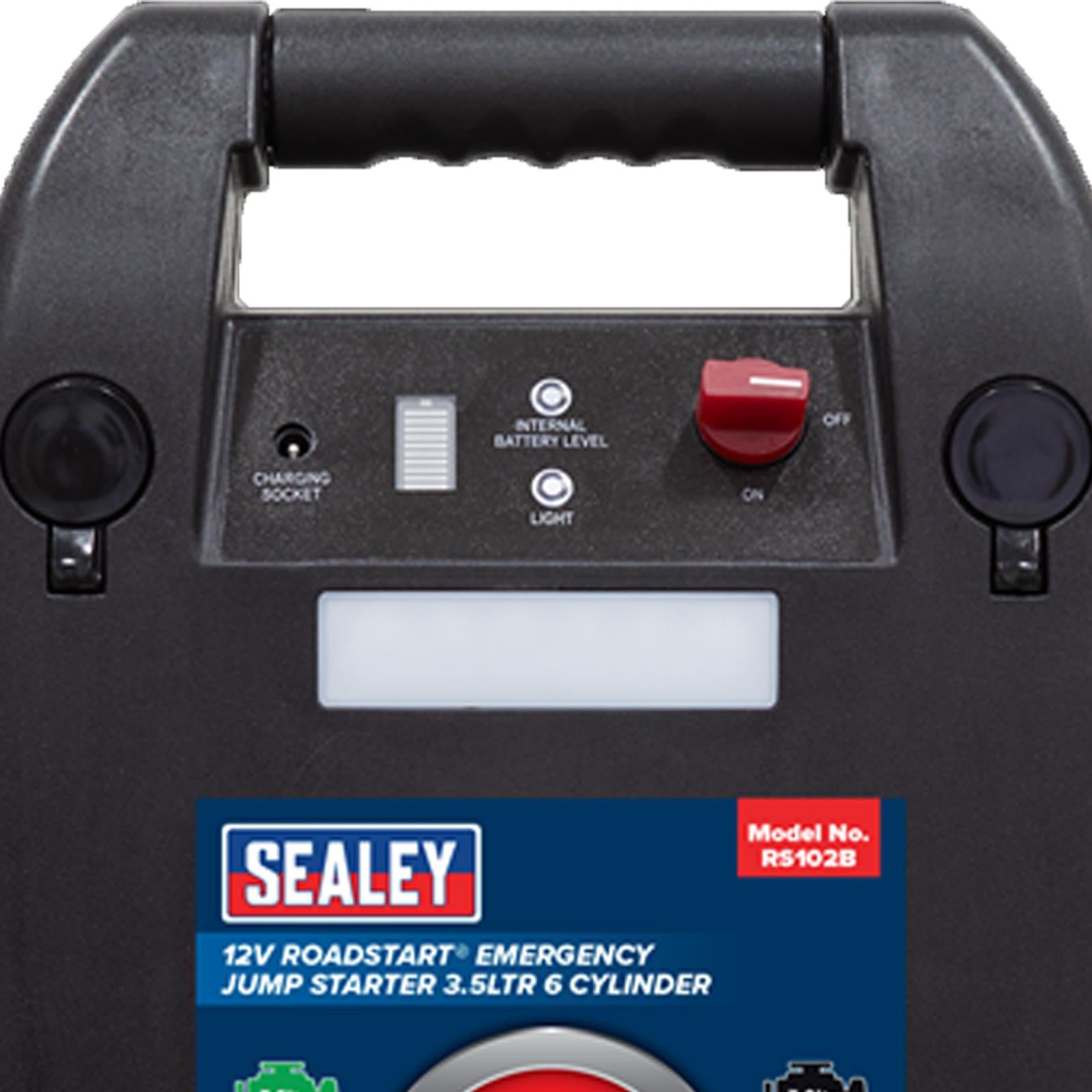 Sealey RS102B RoadStart&reg; Emergency Jump Starter 12V 3.5L 6-Cylinder