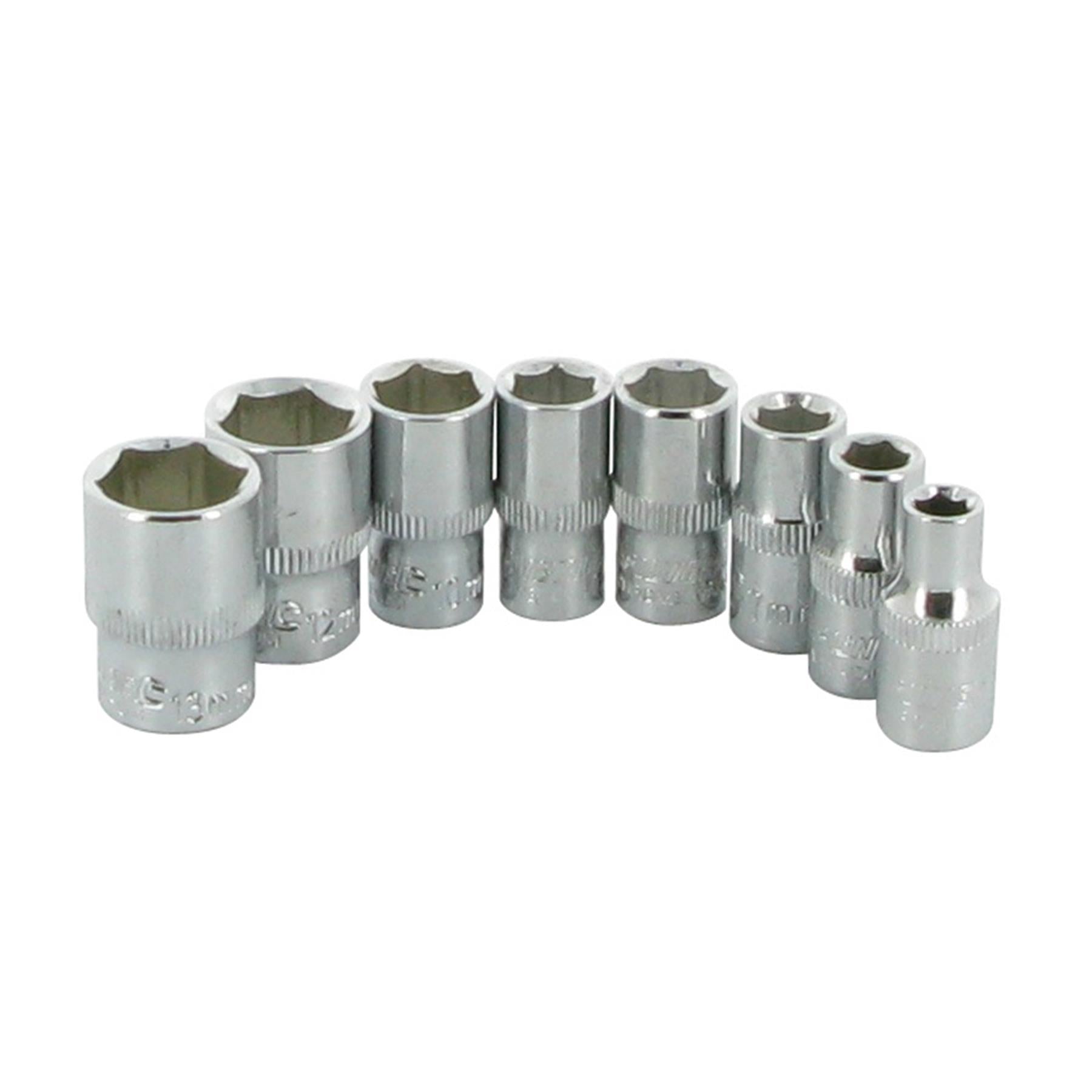 Genuine 8Pce Socket Set 1/4" Drive Metric Workshop Tool New