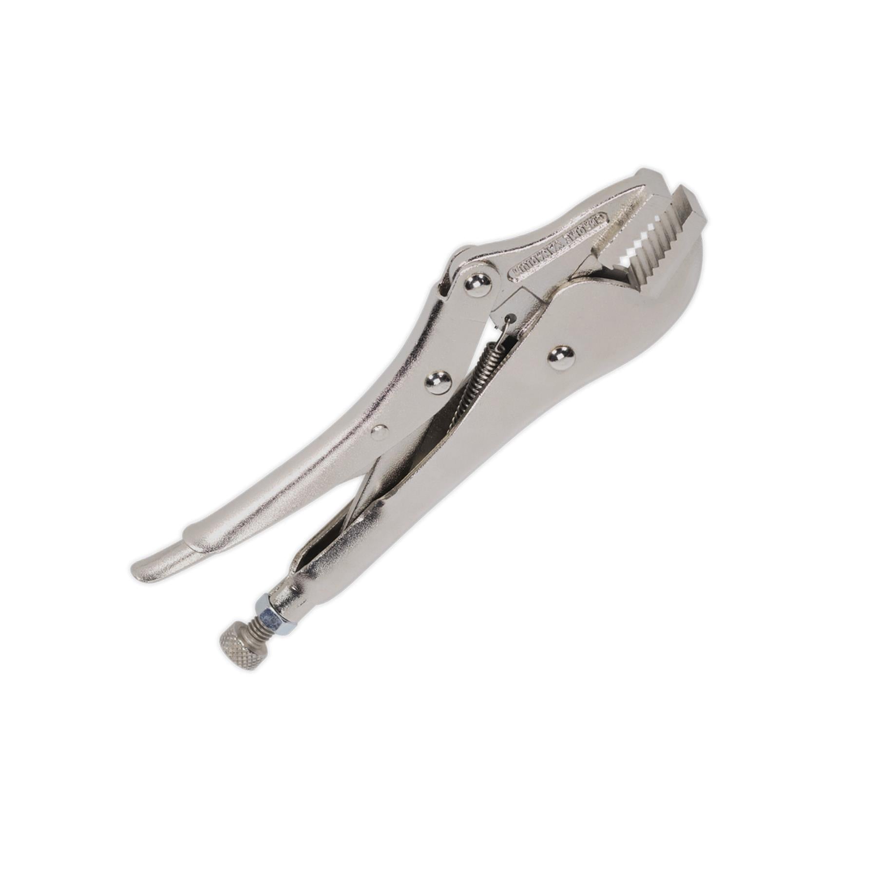 Sealey Locking Pliers Straight Jaws 185mm 0-30mm Capacity