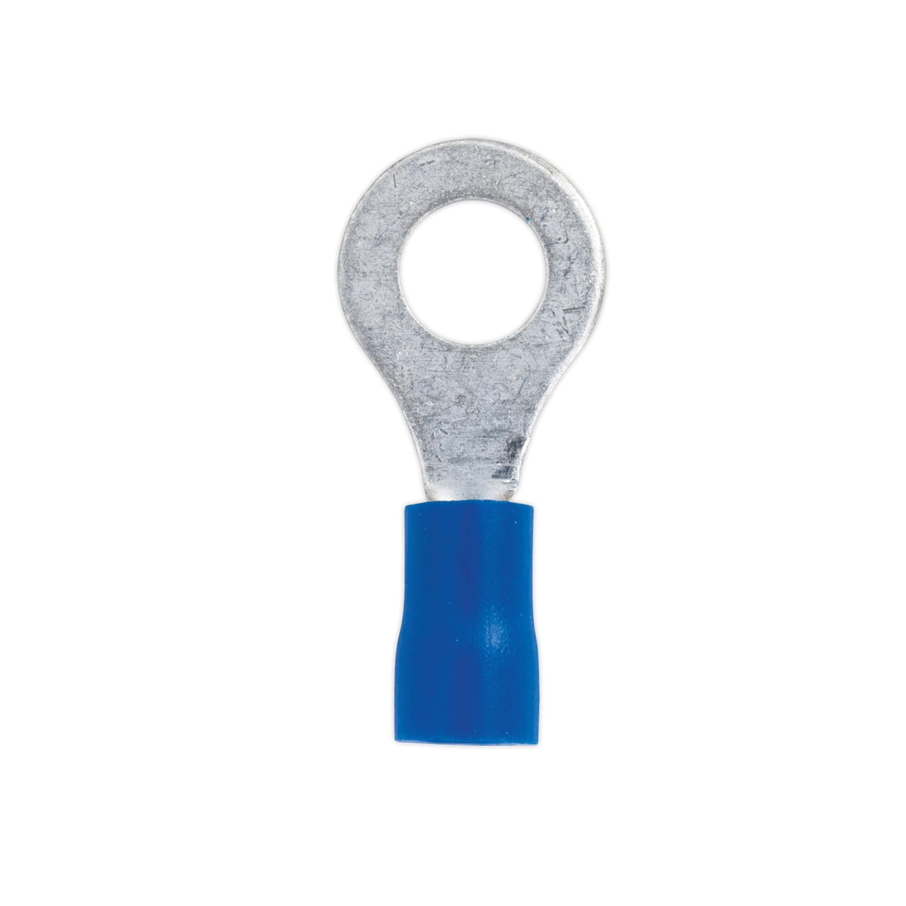 Sealey Easy-Entry Ring Terminal Ø6.4mm (1/4") Blue Pack of 100