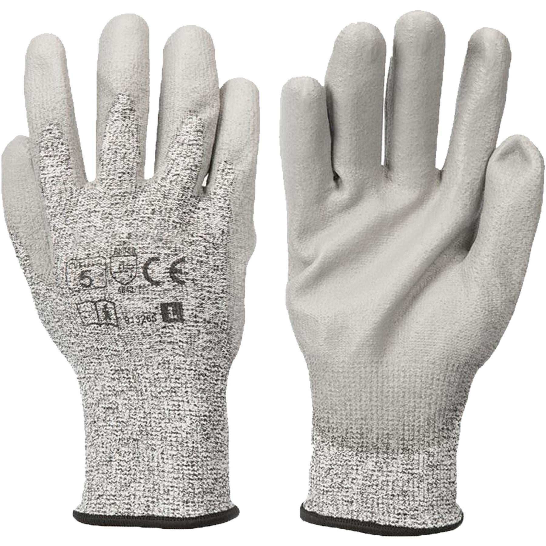 PU Palm Coated Work Gloves Garden Garage Cut Protection Very Strong Durable[Cut 5,1,DP01891]