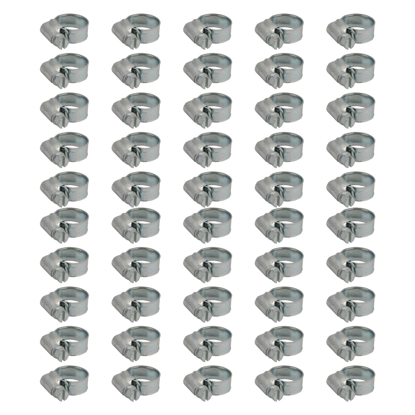 50 x Hose Clips Genuine Worm Drive Fuel Hose Clamps Clips 10 - 16mm