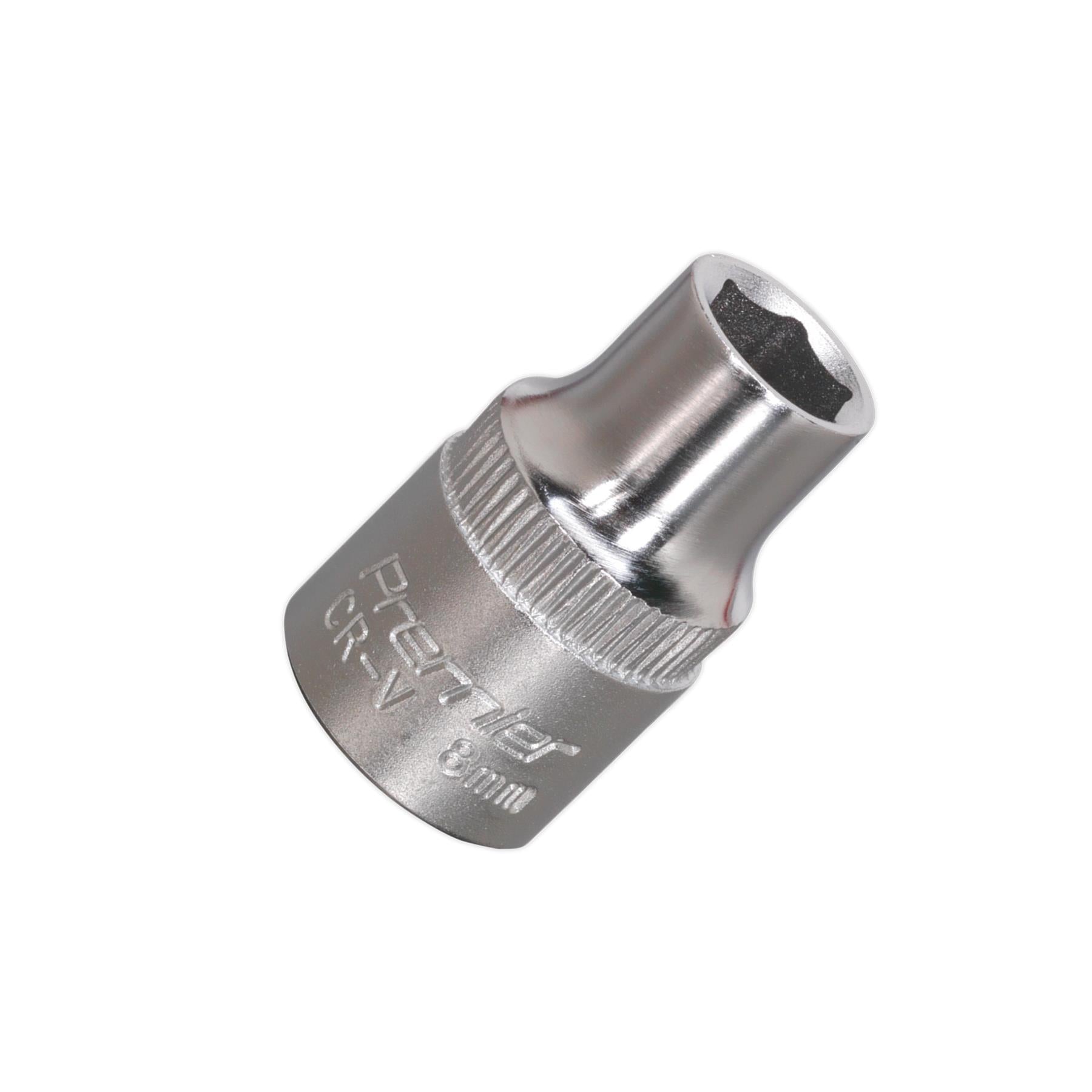 Sealey WallDrive Socket 8mm 3/8"Sq Drive Chrome Vanadium Steel
