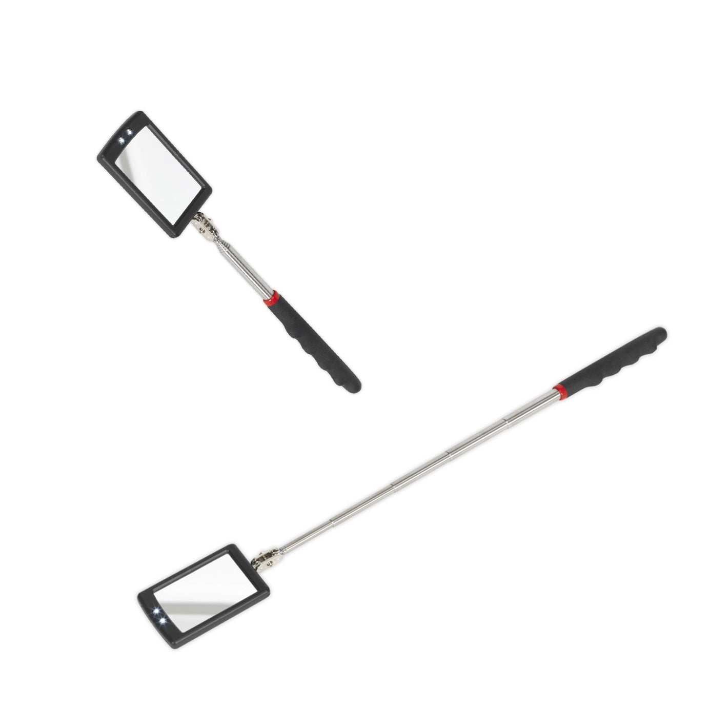 Sealey Telescopic Inspection Mirror 52 x 83mm with 2 LEDs