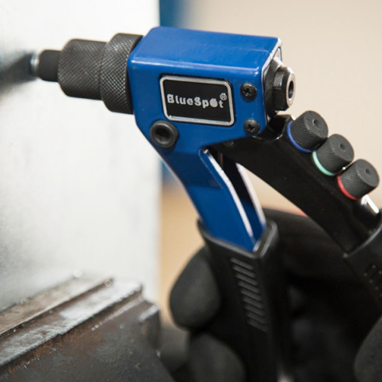 Rivet Gun Pop Riveter Heavy Duty Riveting 2.4mm-4.8mm Rivets BlueSpot