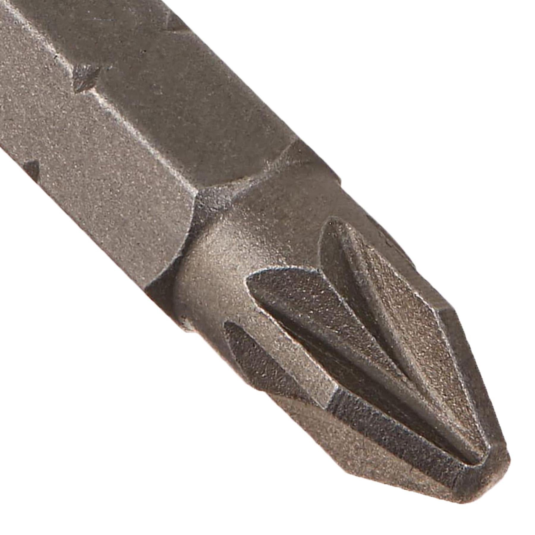 Pozidriv PZ2 Screwdriver Bits CRV Chrome Vanadium Steel 1/4" Hex Drive 25Pcs
