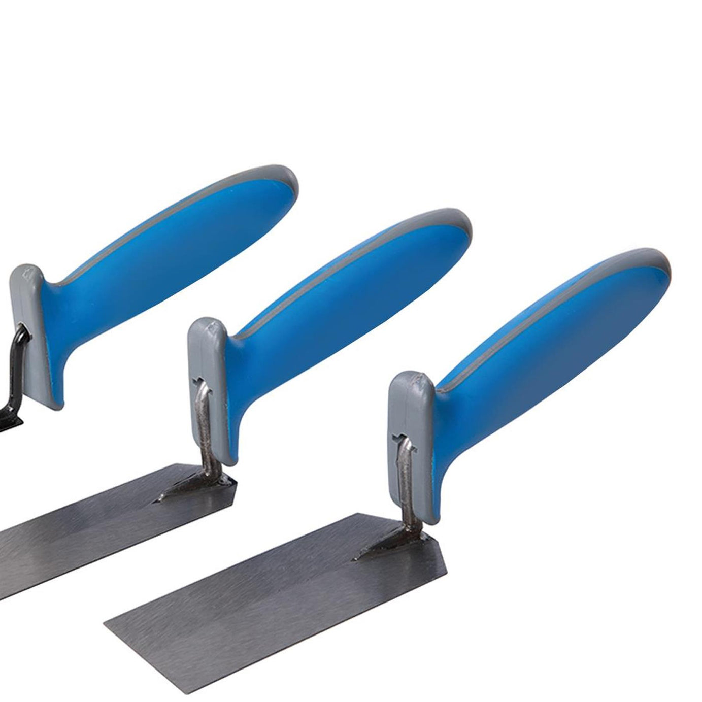 3Pce Margin Trowel Soft-Grip Set working mortar in tighter areas and corners