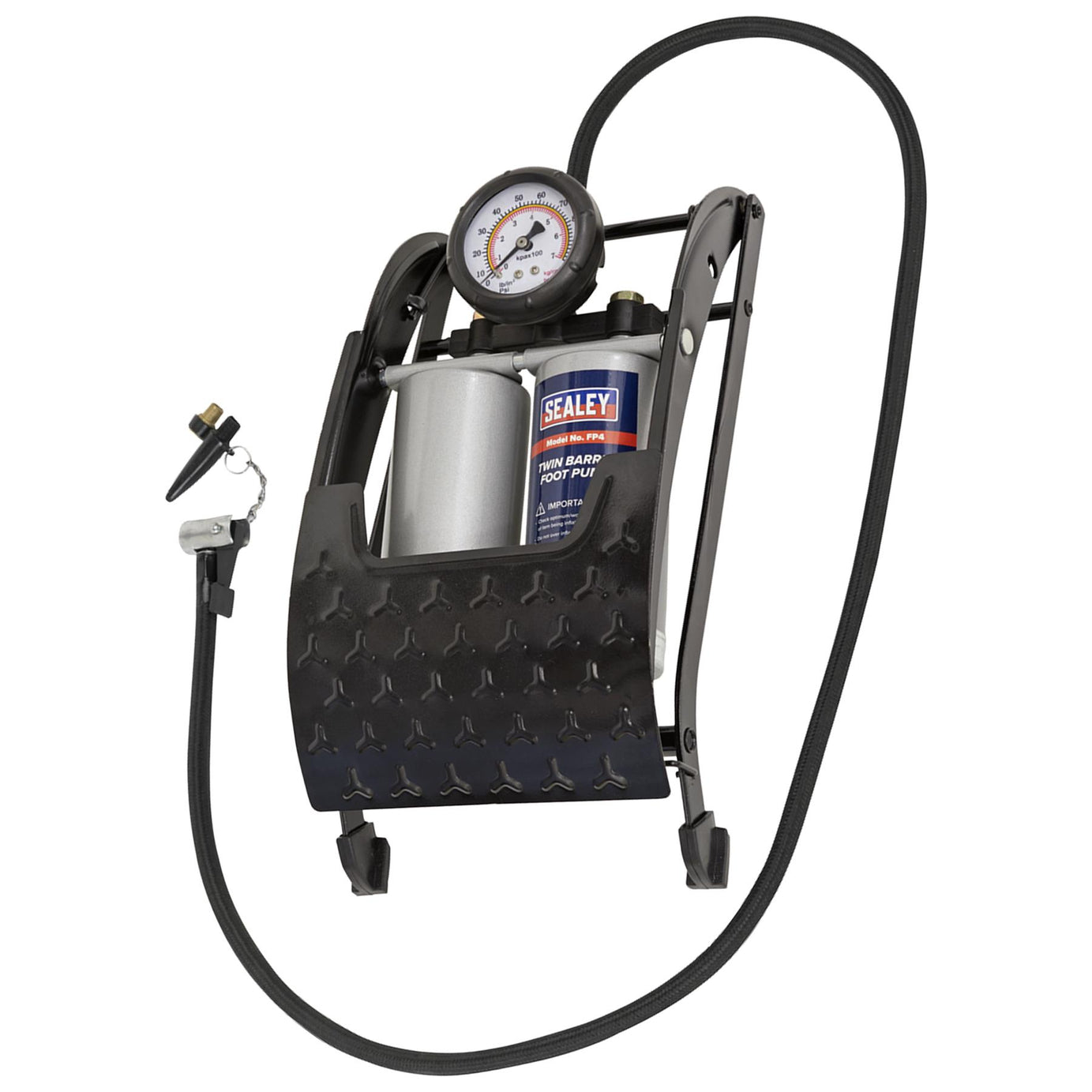 Sealey Foot Pump Twin Barrel