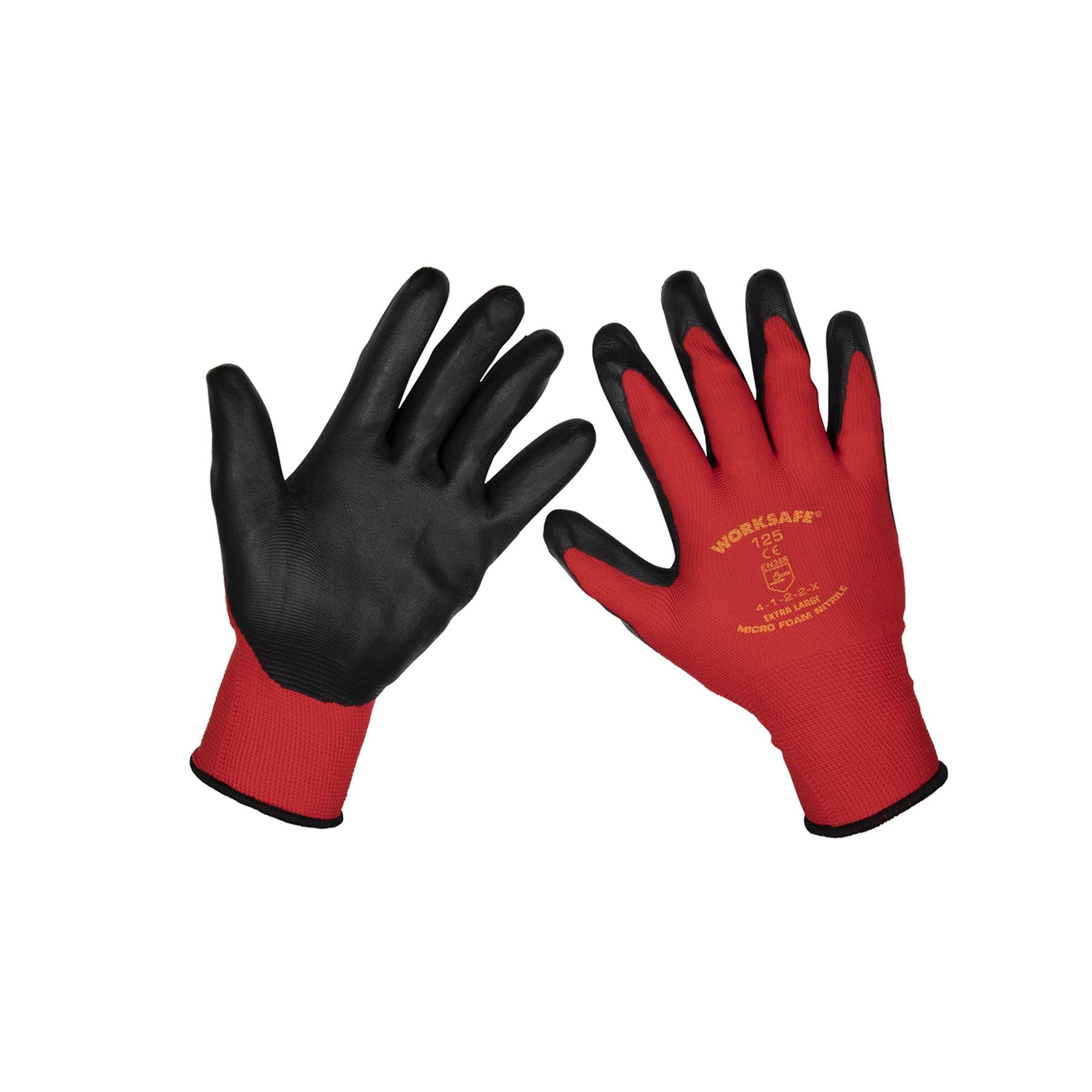 Sealey Flexi Grip Nitrile Palm Gloves (X-Large) - Pair
