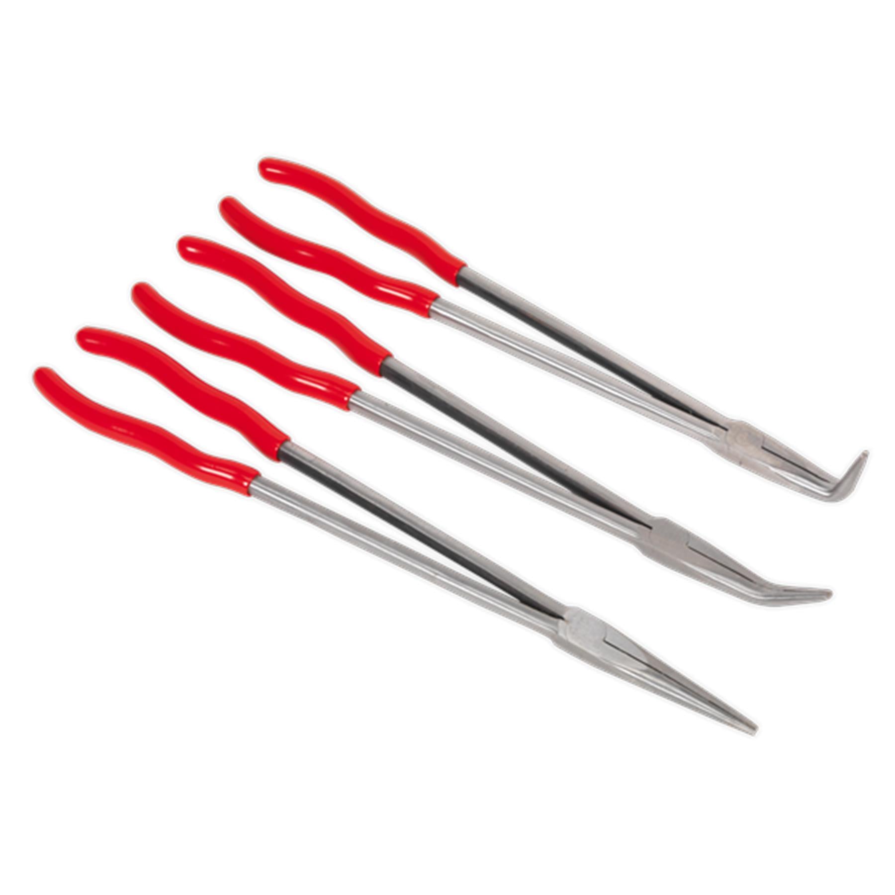 Sealey Needle Nose Pliers Set 3pc Extra-Long 400mm
