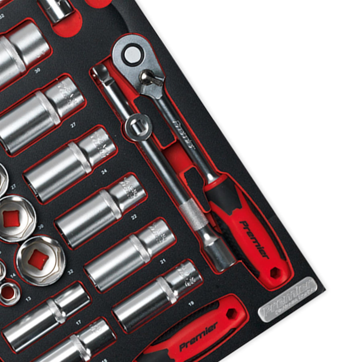Sealey Tool Tray with Socket Set 91pc 1/4", 3/8" & 1/2"Sq Drive