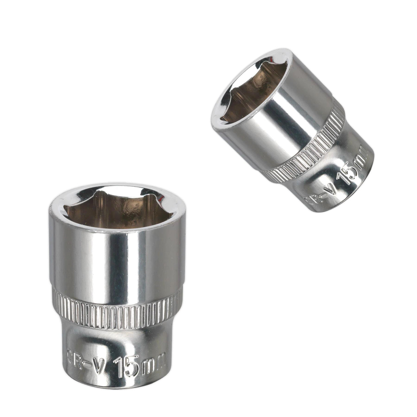 Sealey WallDrive Socket 15mm 3/8"Sq Drive Fully Polished
