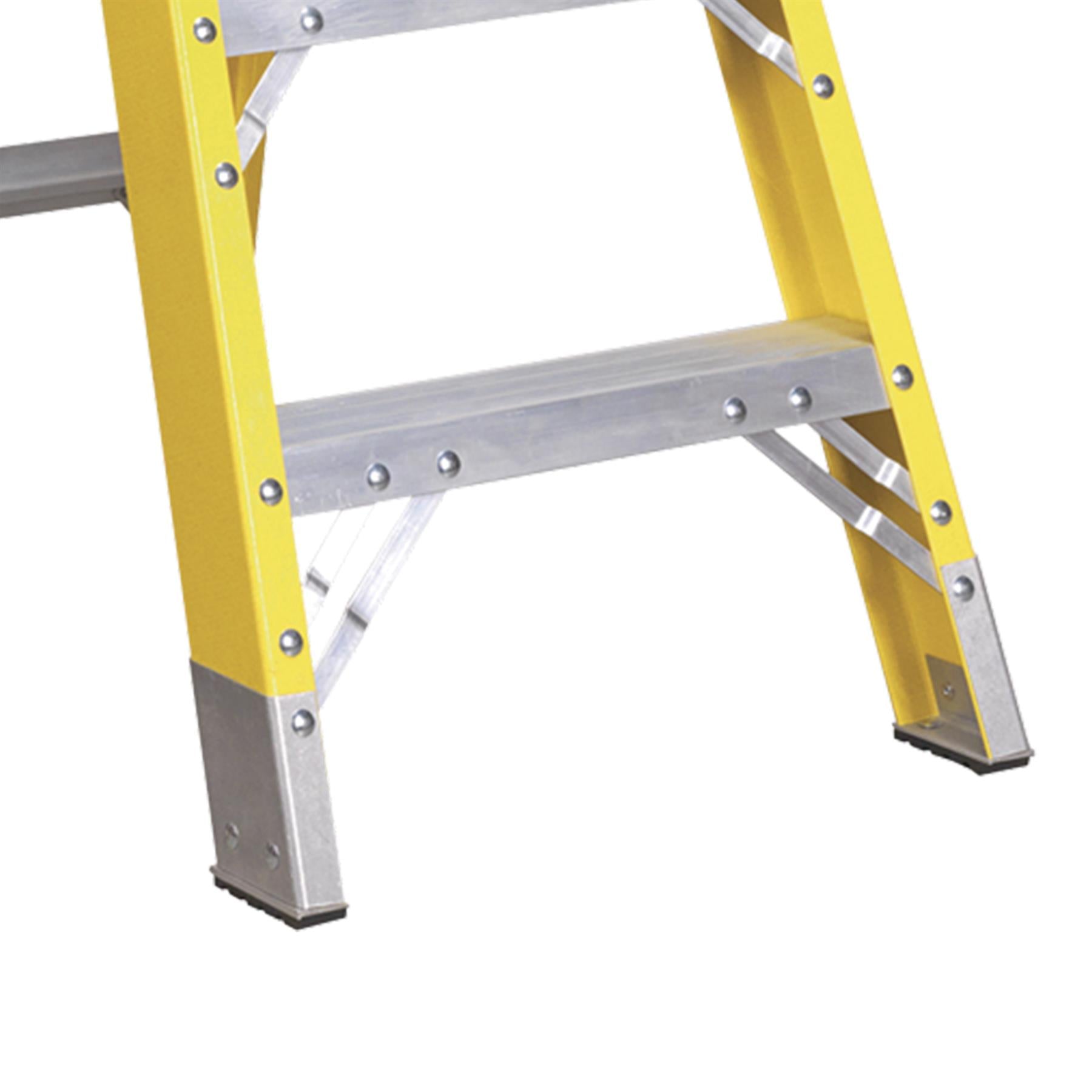 Sealey Fibreglass Step Ladder 4-Tread EN 131 Lightweight Anti-Slip Feet