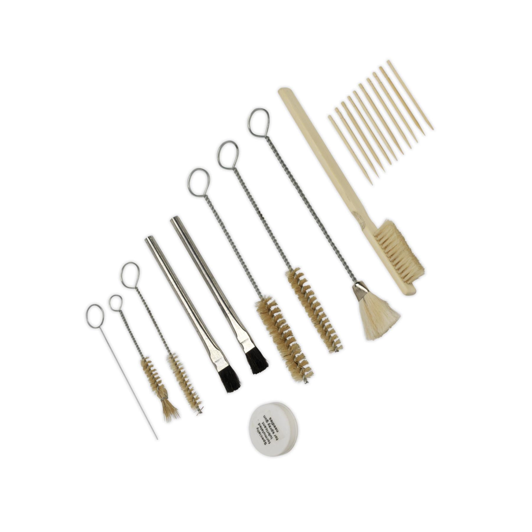Sealey Spray Gun Cleaning Set Various Sized Brushes And Probes 20Pc