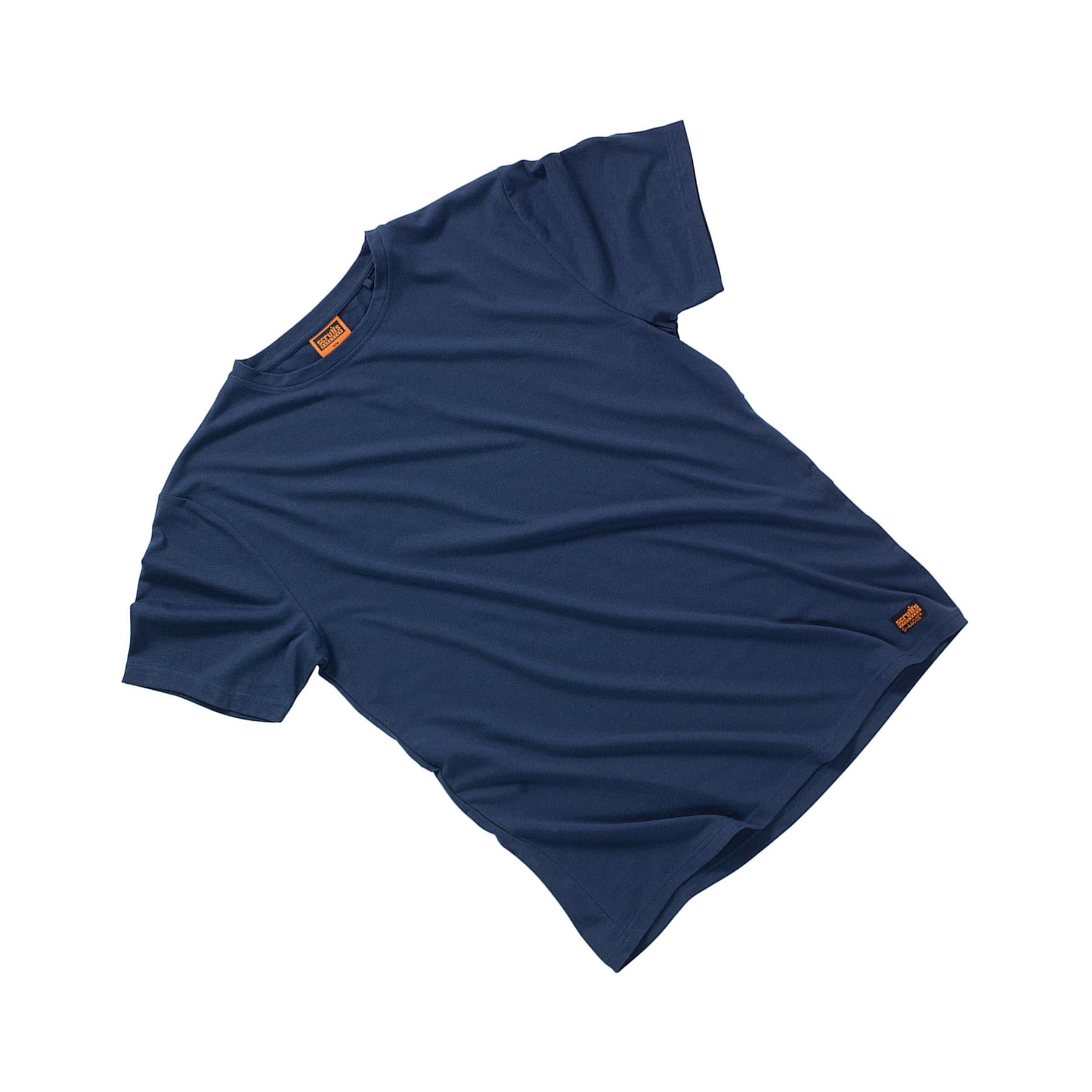 Scruffs Crew Neck T Shirt Short Sleeve Workwear Work Top Navy XL