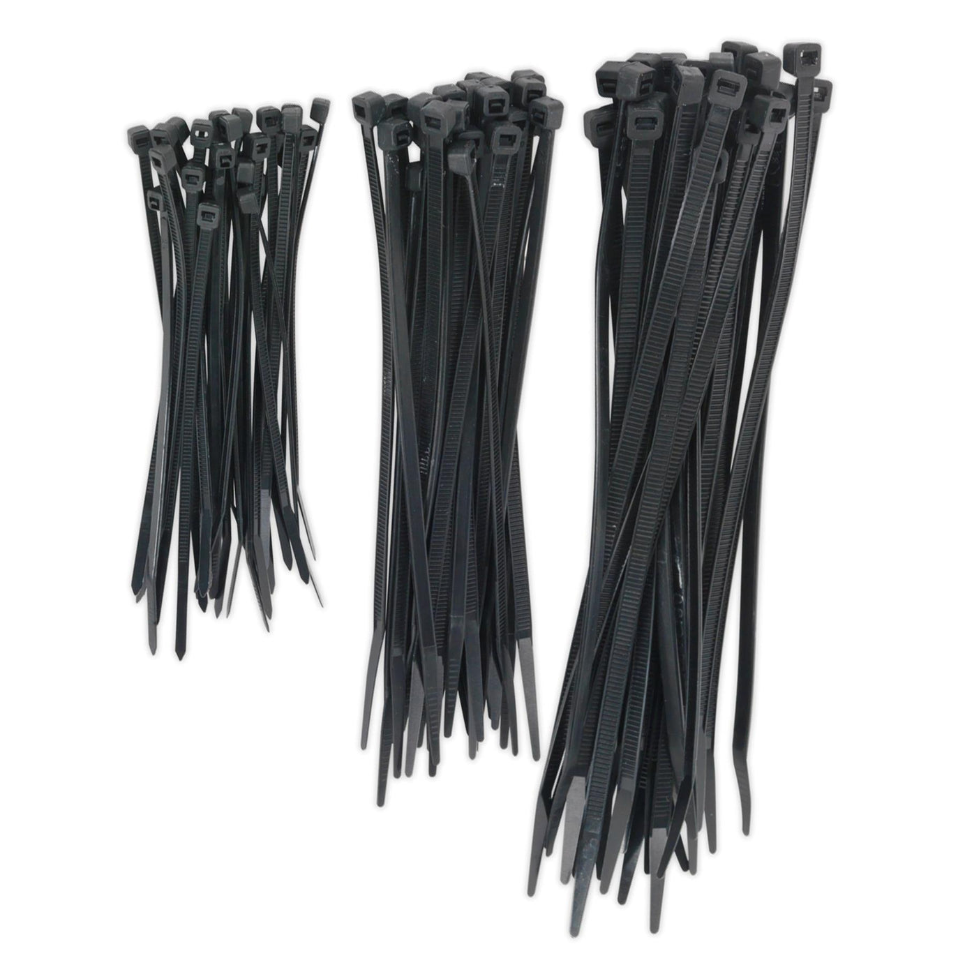 Sealey Cable Tie Assortment Black Pack of 75 Garage Workshop DIY