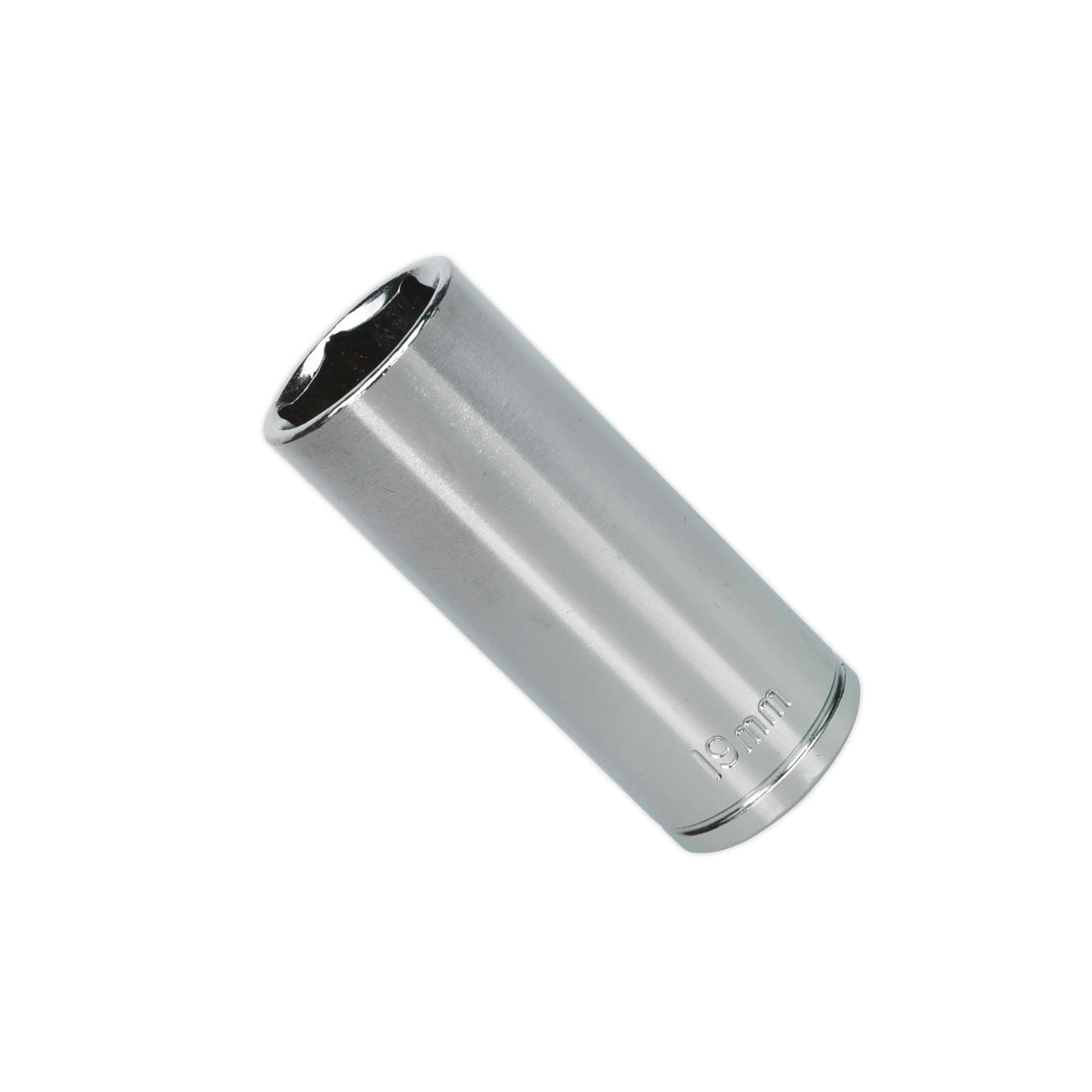 Sealey WallDrive Socket 19mm Deep 3/8"Sq Drive  Carbon Steel