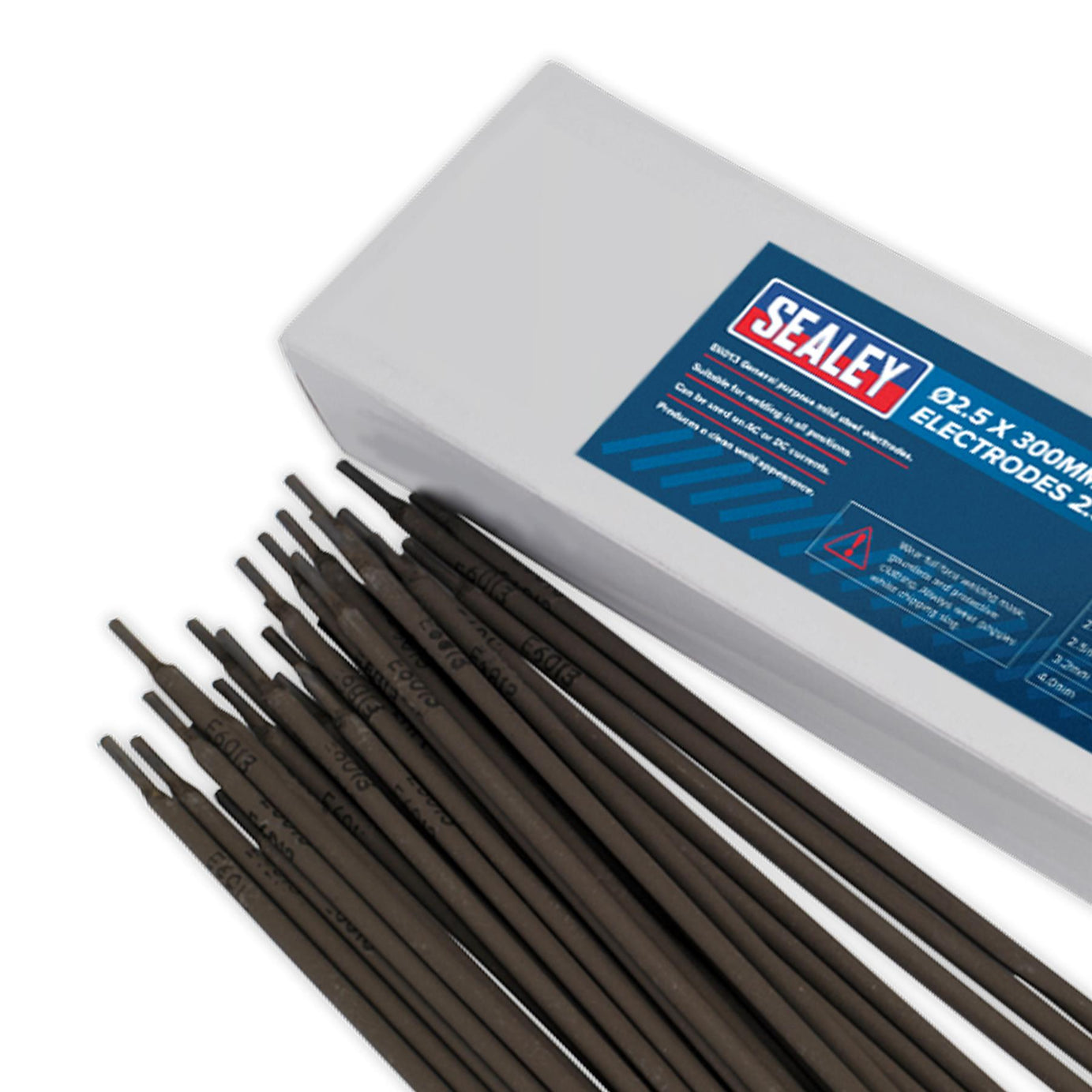 Welding Electrodes 2.5 x 300mm 2.5kg Pack mild steel electrodes made Sealey