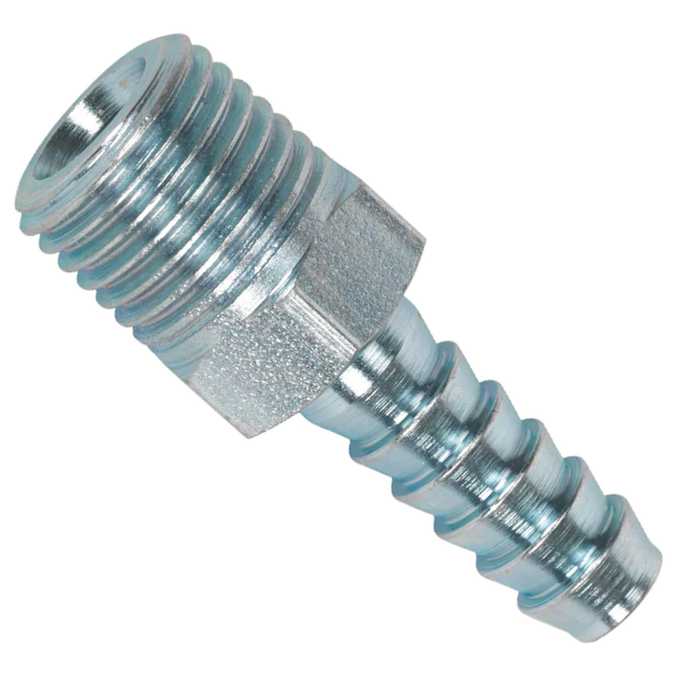 Sealey Screwed Tailpiece Male 1/4"BSPT - 1/4" Hose Pack of 5