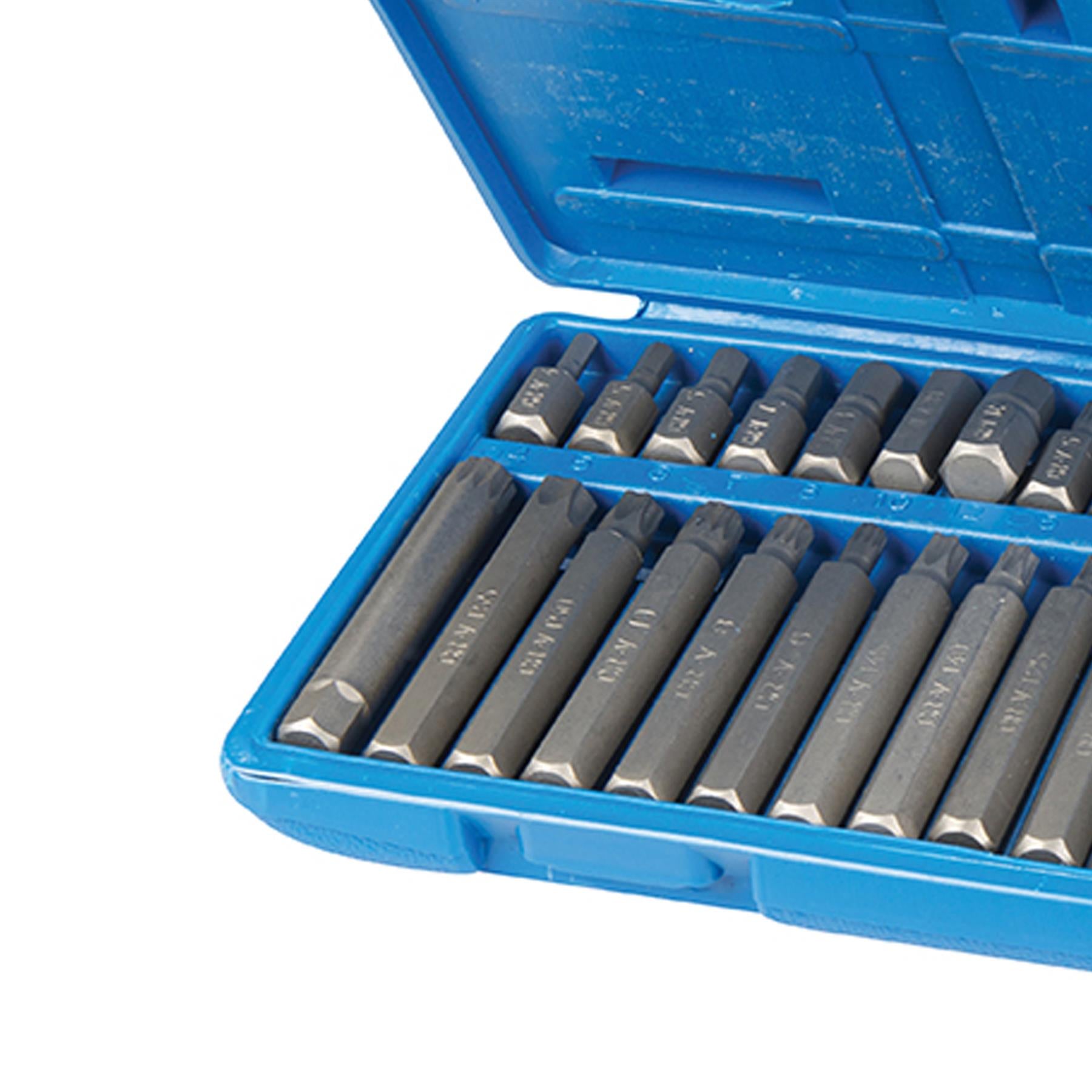 40Pce Hex, Torx & Spline Bit Set With Impact Screwdrivers And Ratchets