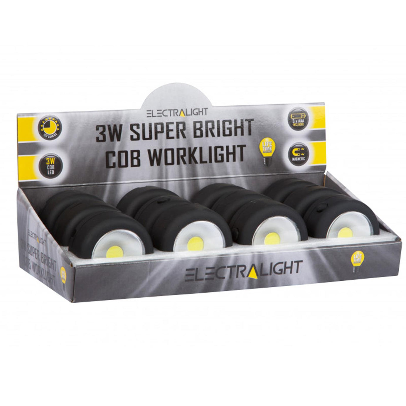 BlueSpot 3W Solar COB Work Lights USB Rechargeable for Camping Hiking