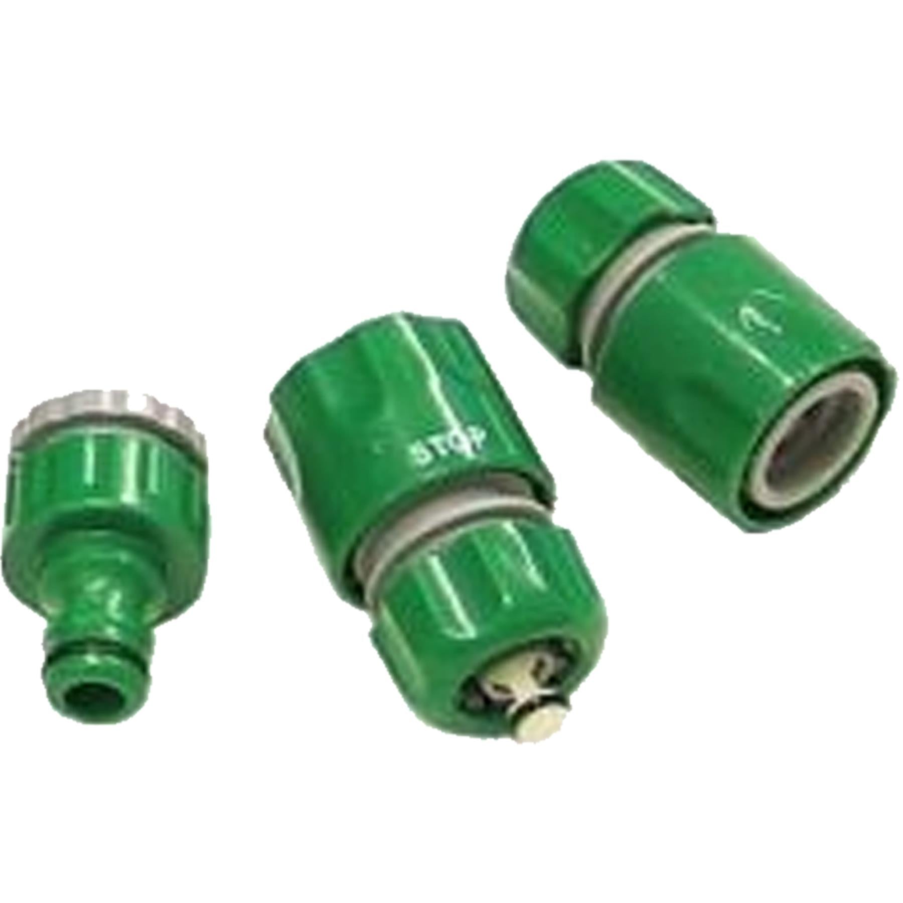 30M Garden Hose Pipe Reinforced PVC Watering Hosepipe + Spray Gun Set Green