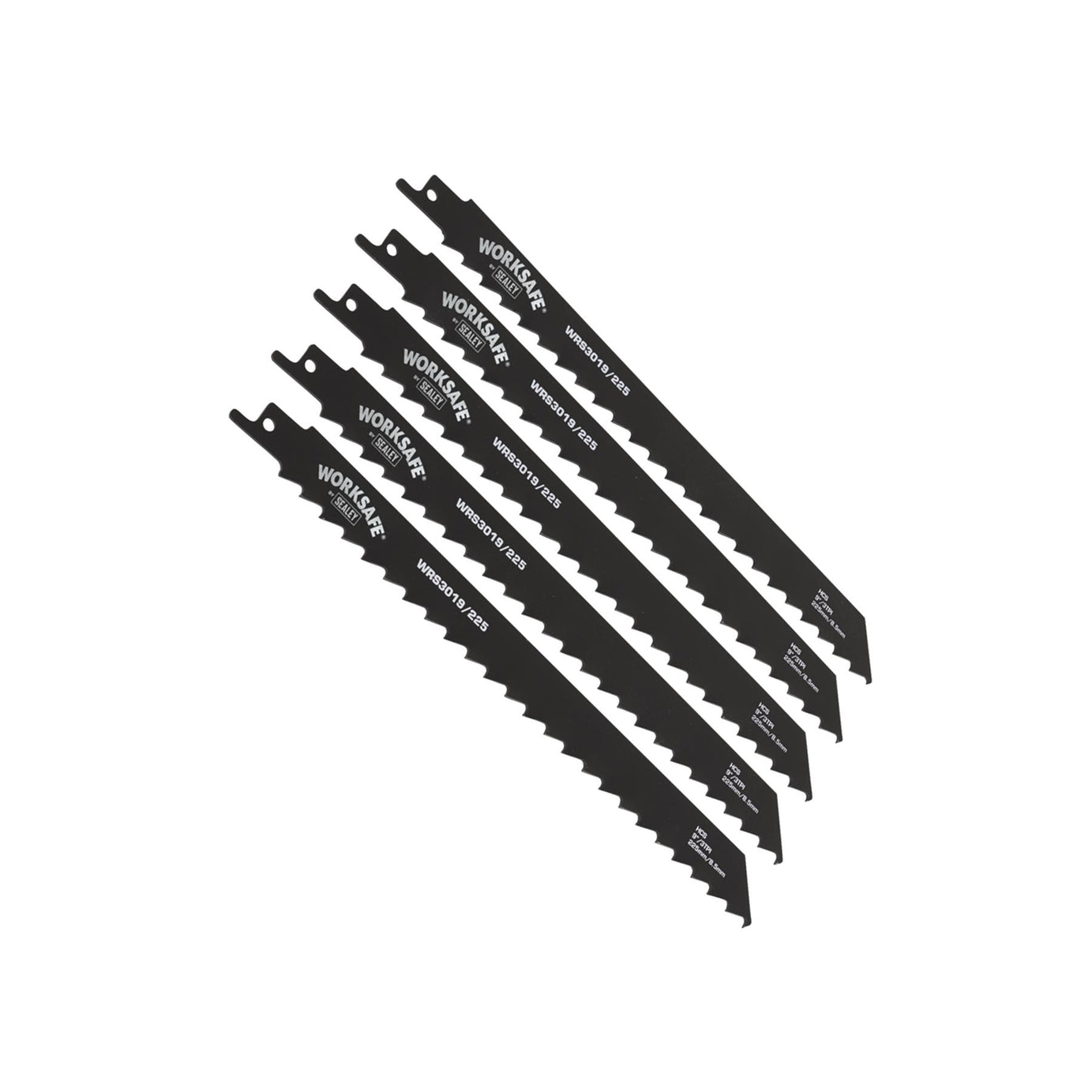 Sealey Reciprocating Saw Blade 225mm 3tpi - Pack of 5