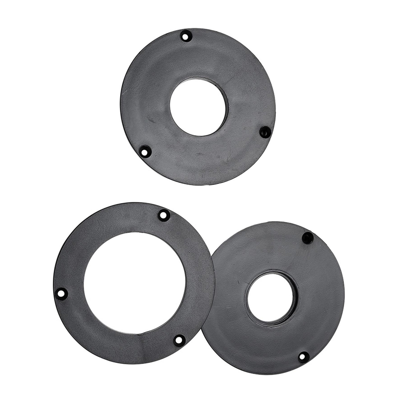 For Woodworking Aluminum Router Table Insert Plate With 4 Rings Sturdy Plastic