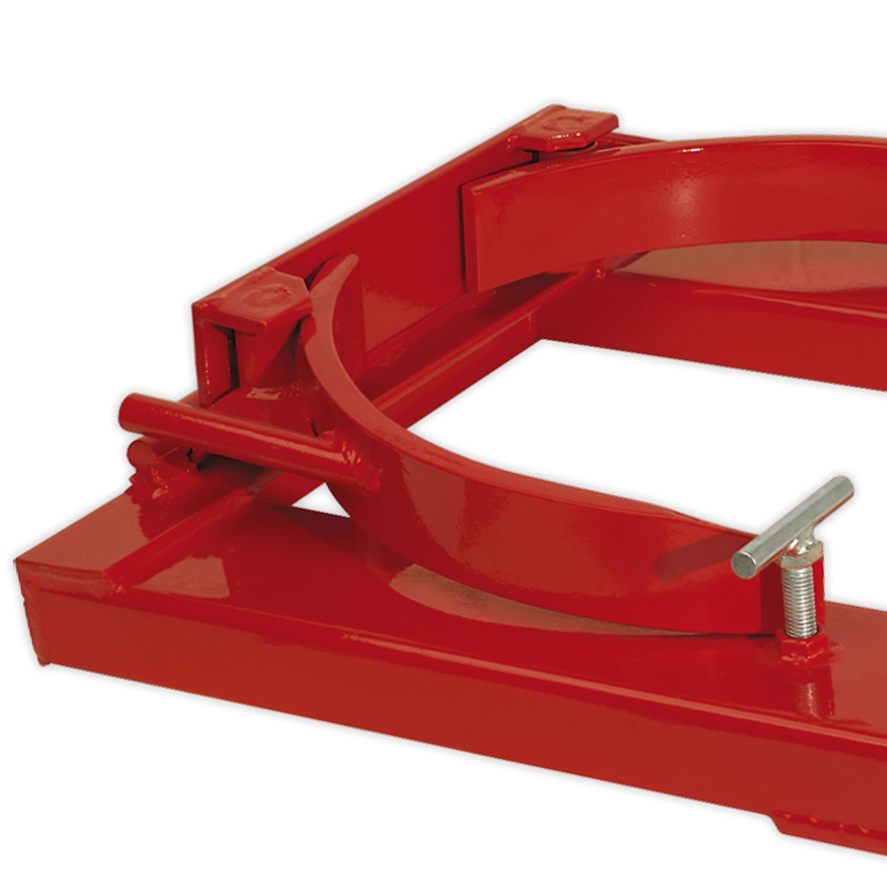 Sealey Forklift Drum Clamp Single 205L Heavy-duty steel construction.