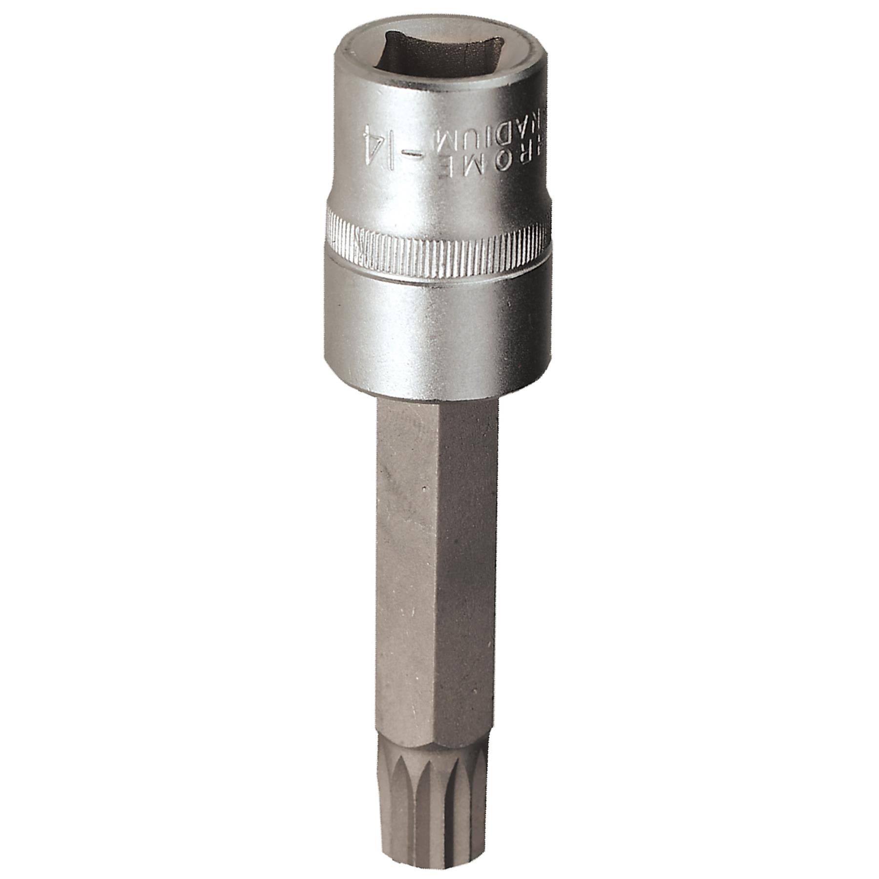 Sealey Spline Socket Bit M14 Long 1/2"Sq Drive