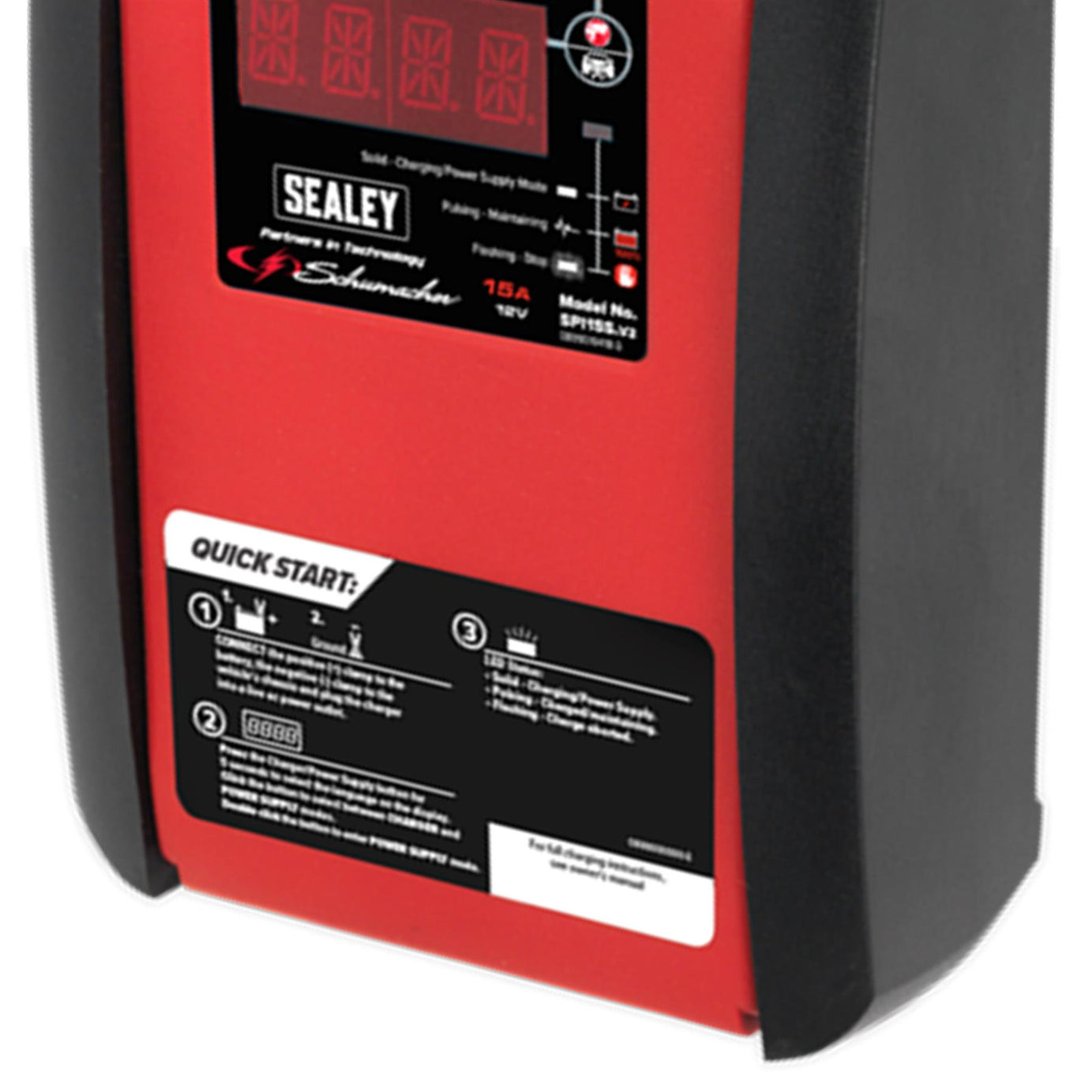 Sealey Schumacher Intelligent Speed Charge Battery Chgr 15A 12V