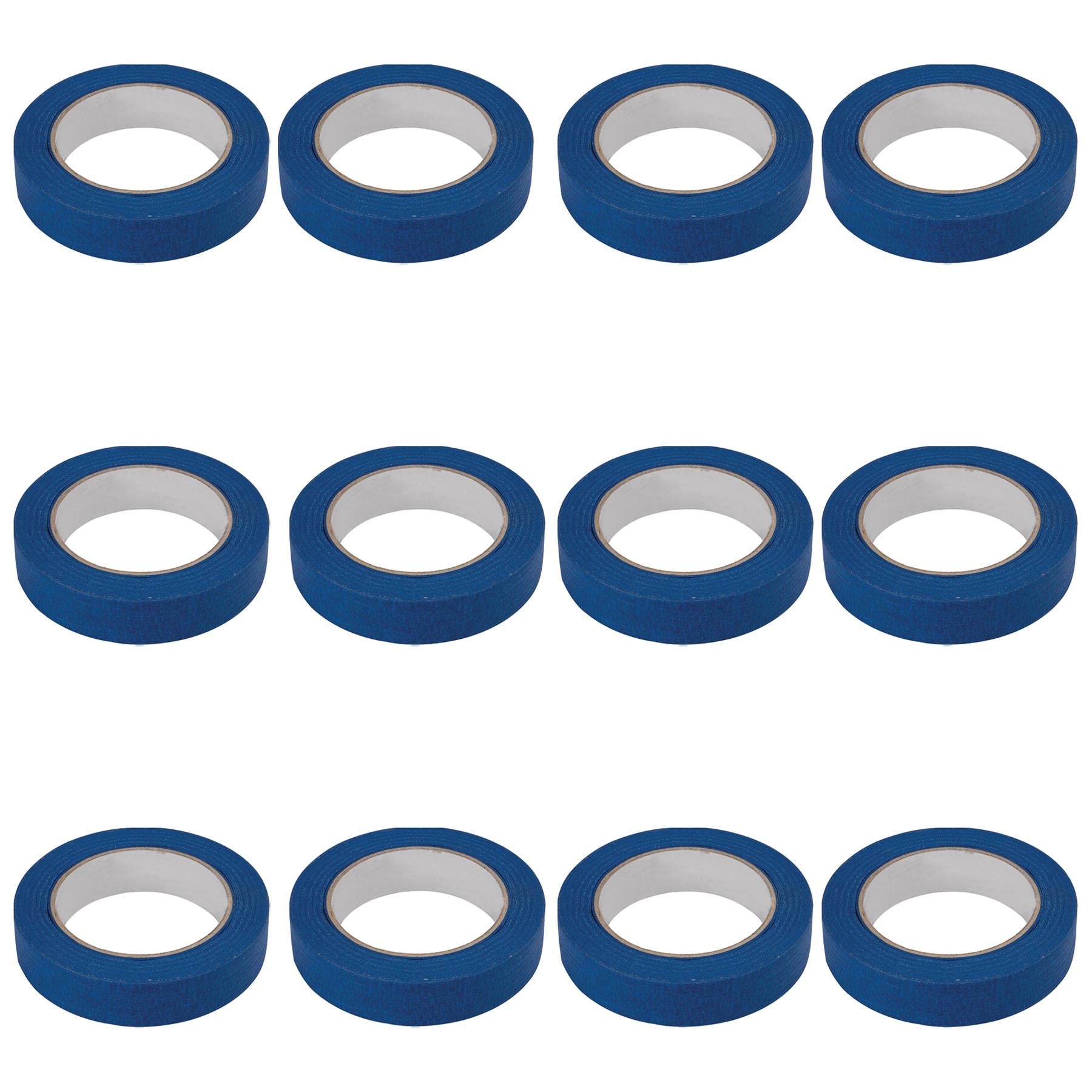 Blue Masking Tape Clean Peel UV Resistant Painters/Decorators 24mm x 50m 12 Roll