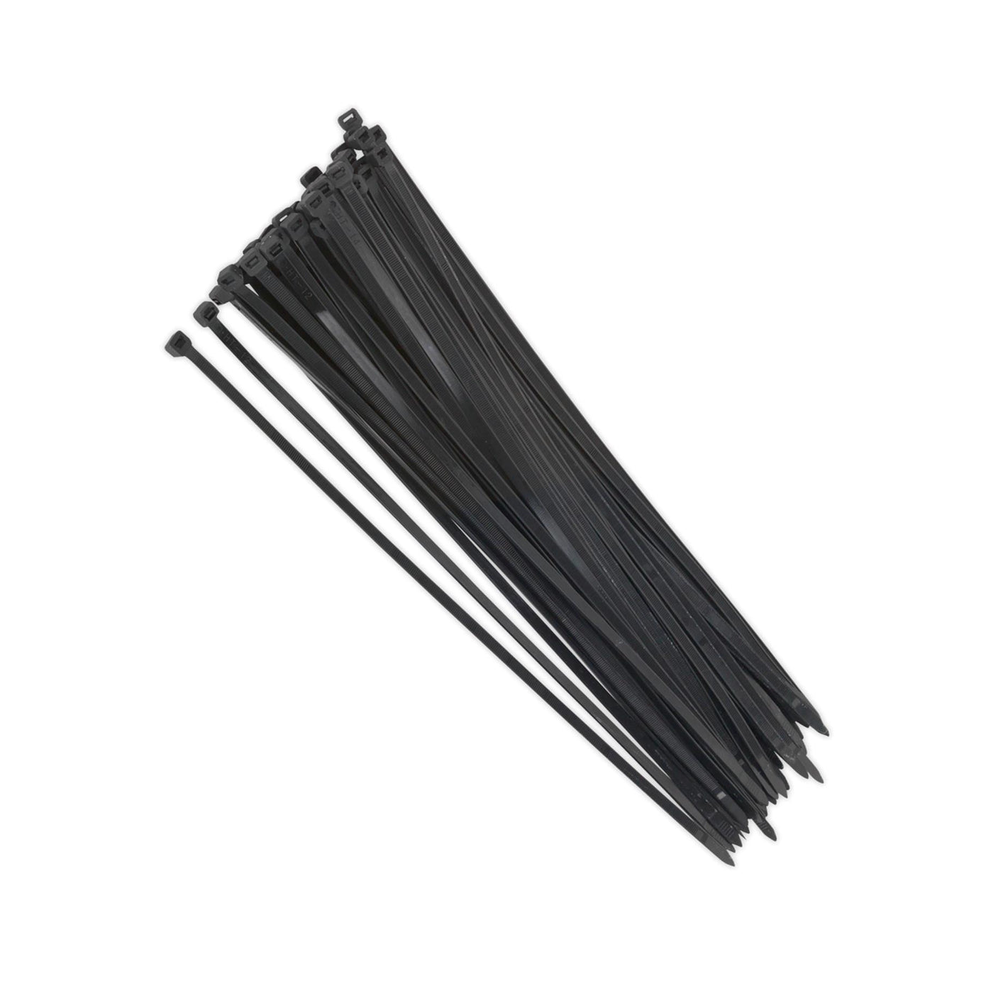 Sealey Cable Ties Nylon Zip Tie Wraps Strong Long 450 x 7.6mm Black Pack of 50