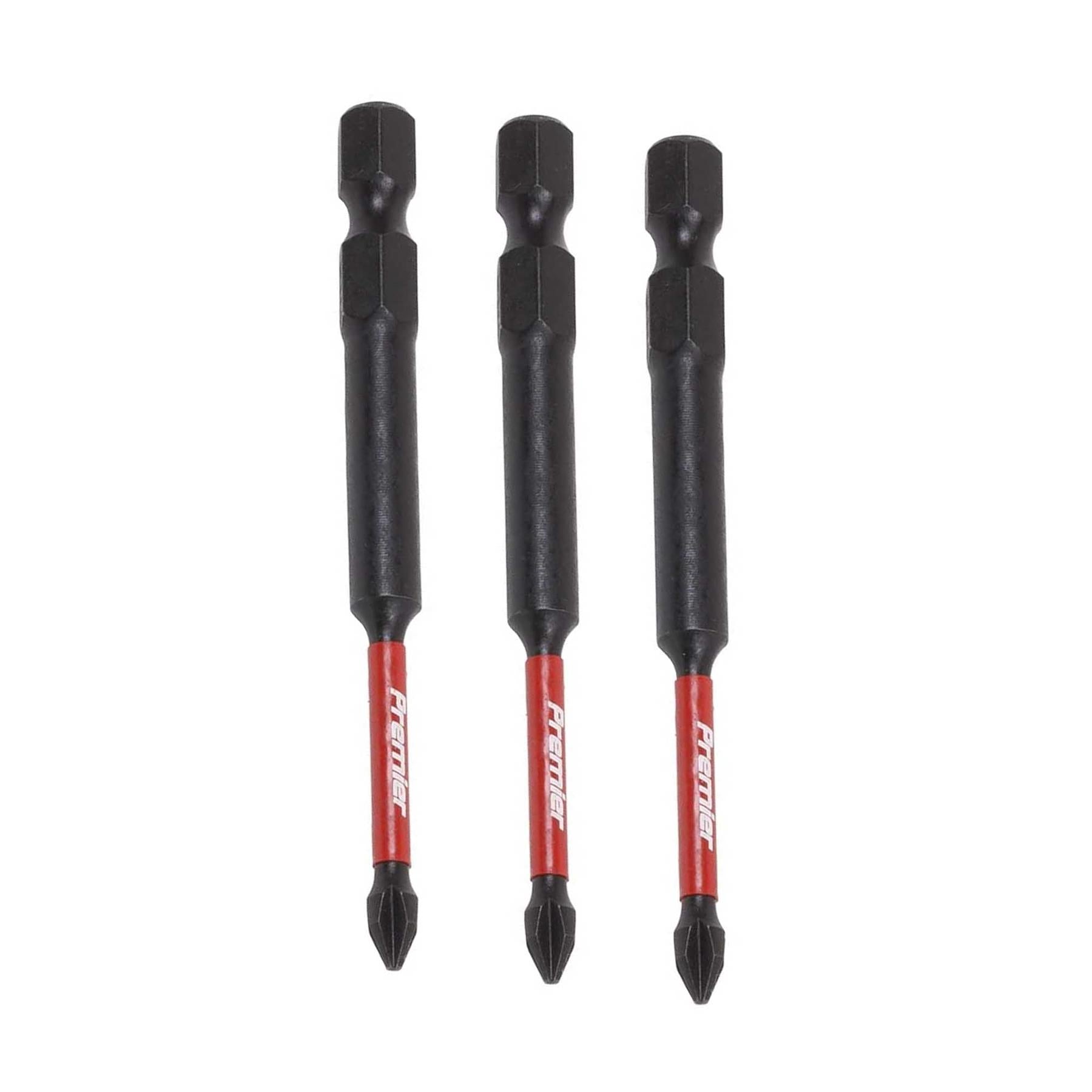 Phillips #1 Impact Power Tool Bits 75mm - 3pc