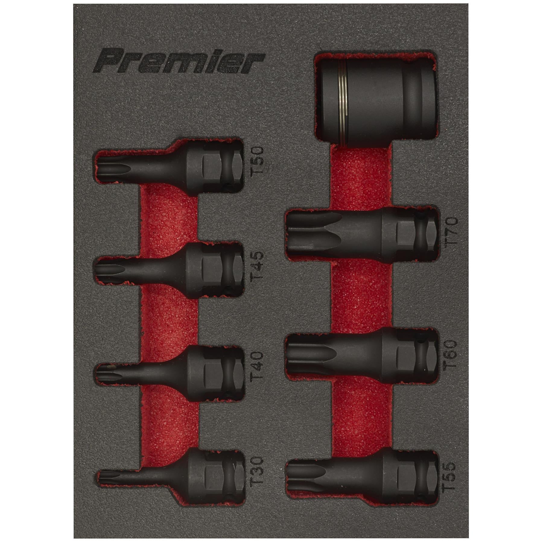 Sealey Impact TRX-Star* Socket Bit Set 8pc 3/8"Sq Drive