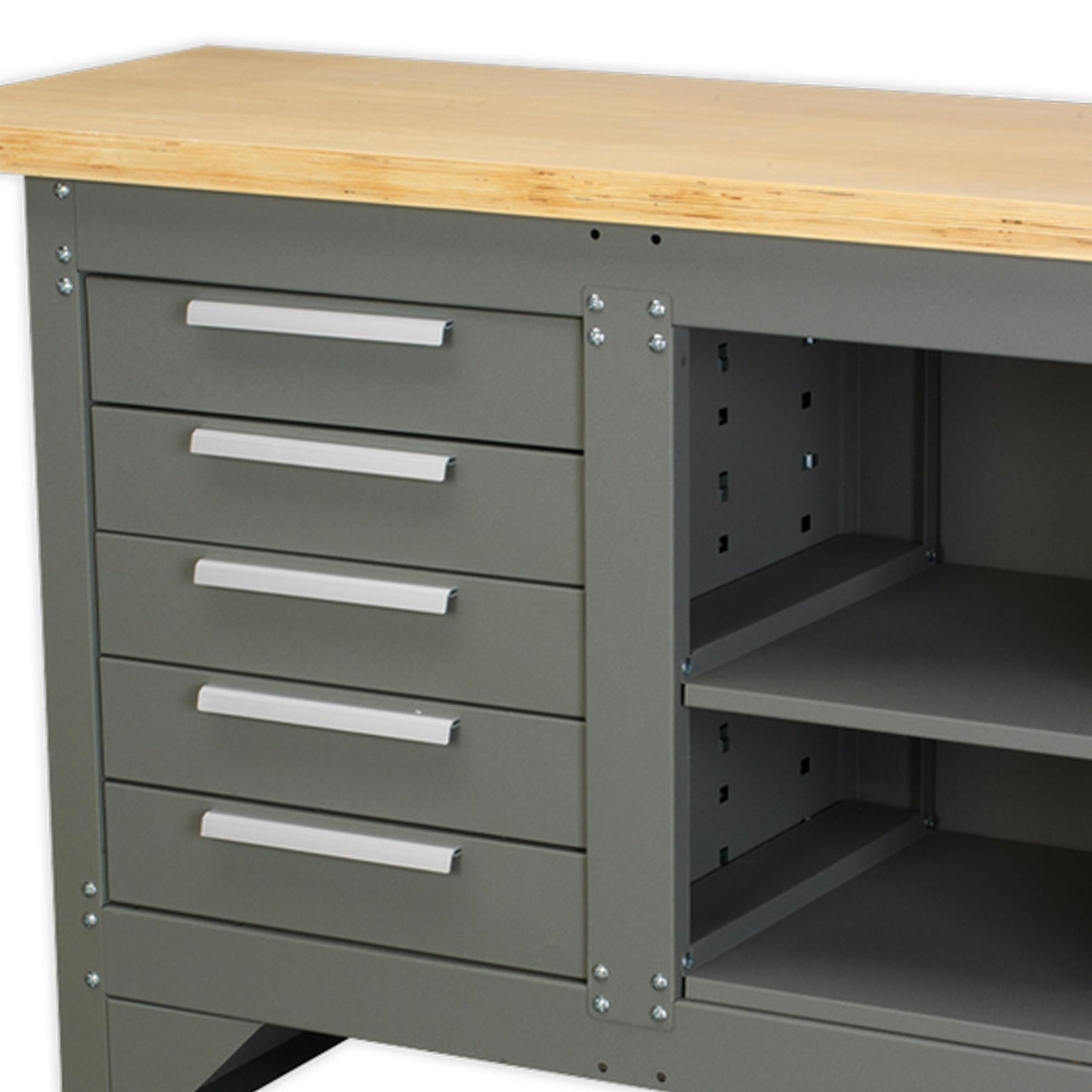 Sealey Workbench with 5 Drawers Ball Bearing Slides Heavy-Duty