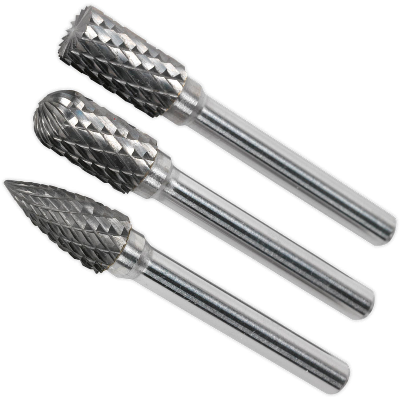 Sealey Tungsten Carbide Rotary Burr Set 3pc