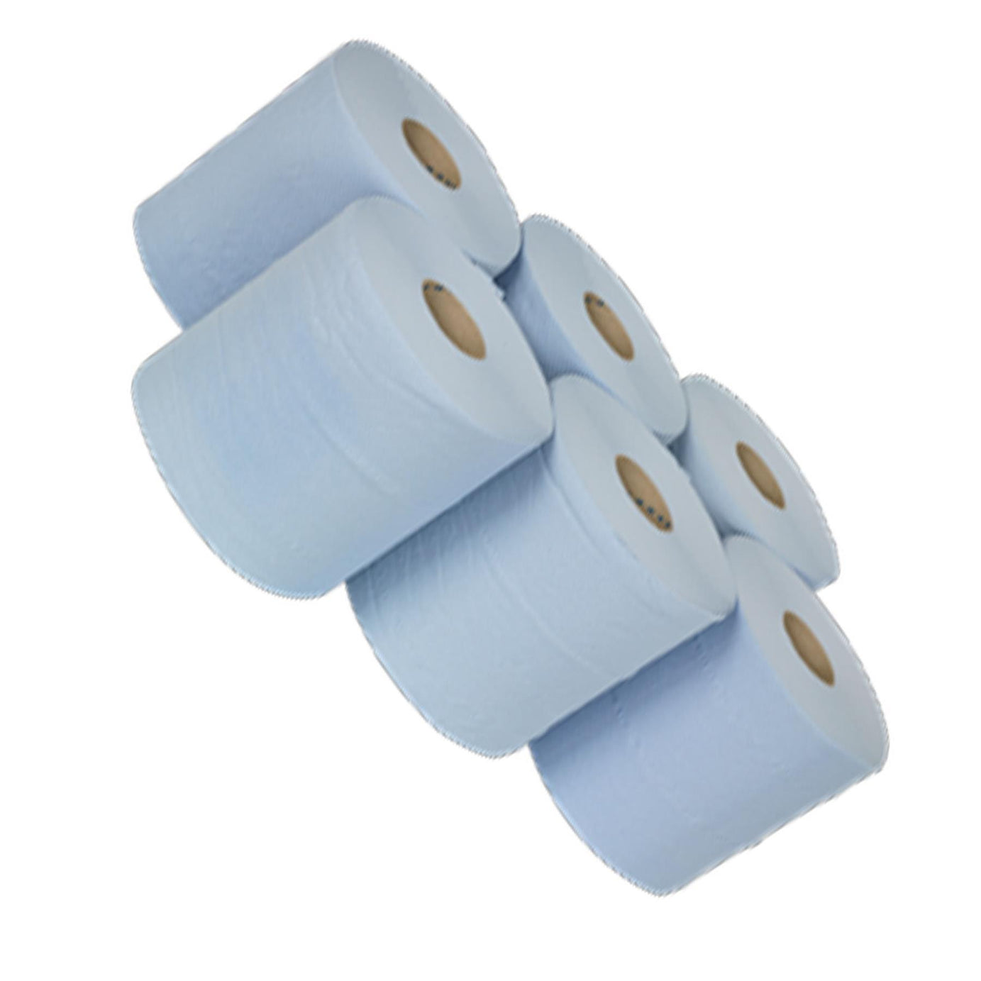 Sealey Paper Roll Blue 2-Ply Embossed 150m Pack of 6