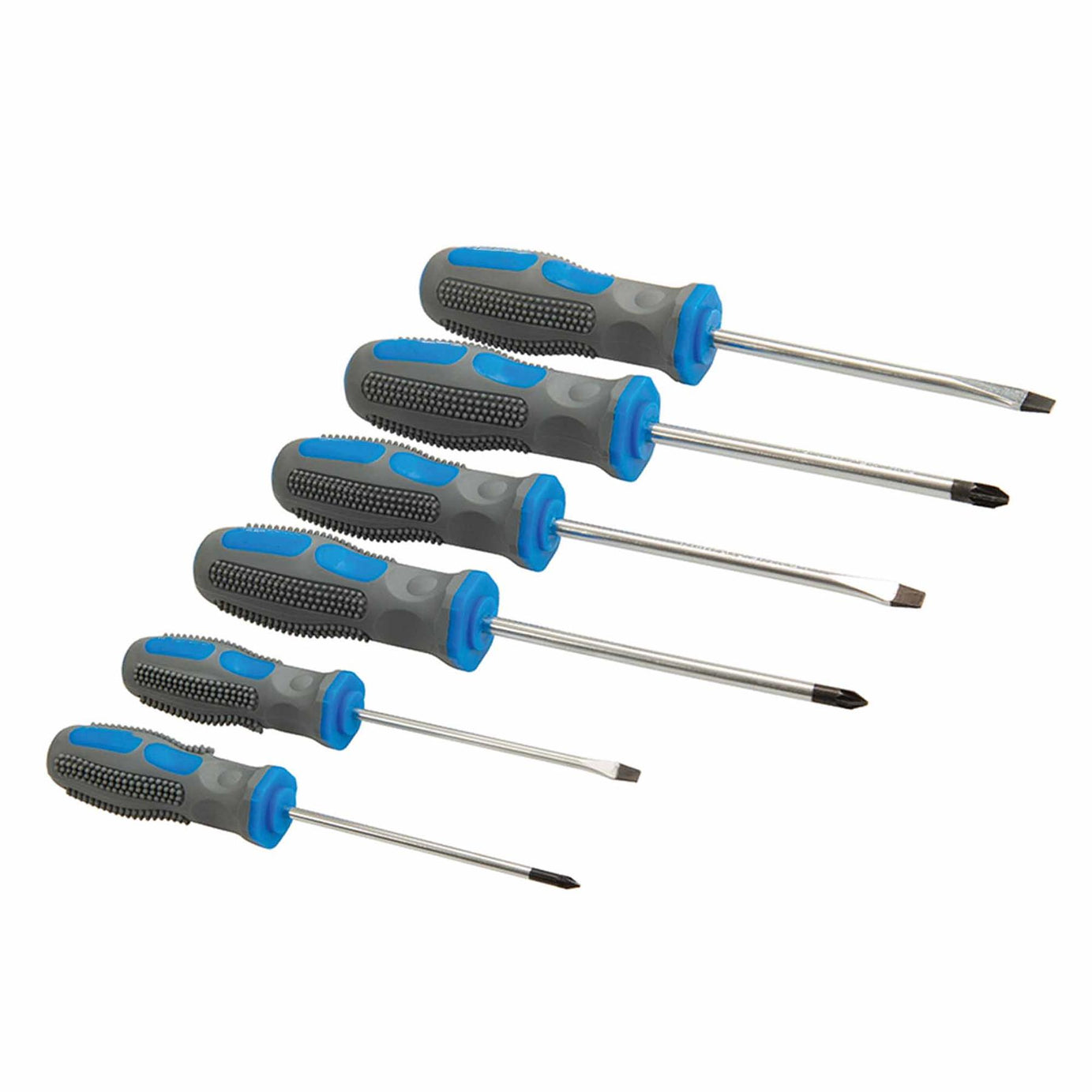 6Pce General Purpose Screwdriver Set Chrome Vanadium Soft-Grip Handles