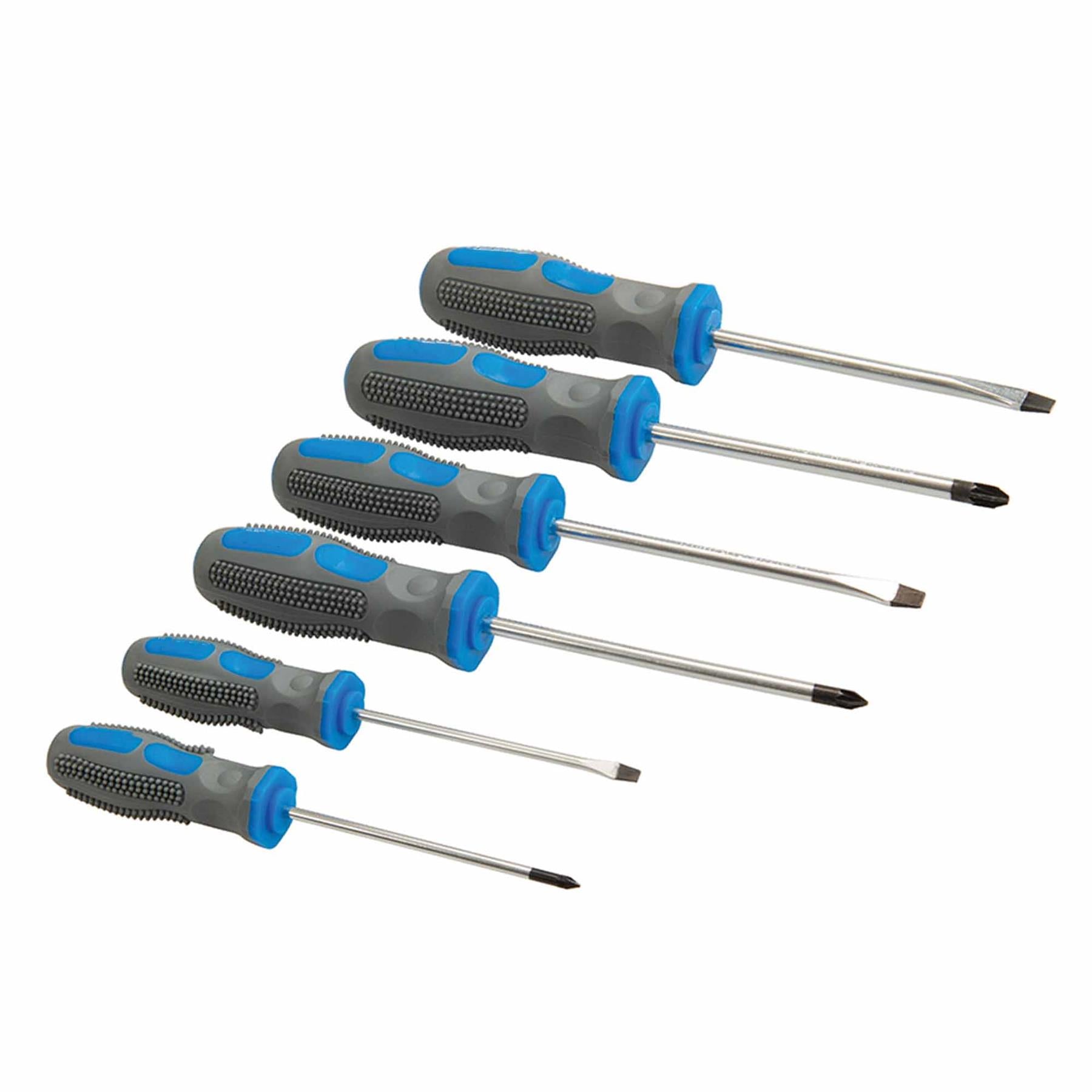 6Pce General Purpose Screwdriver Set Chrome Vanadium Soft-Grip Handles