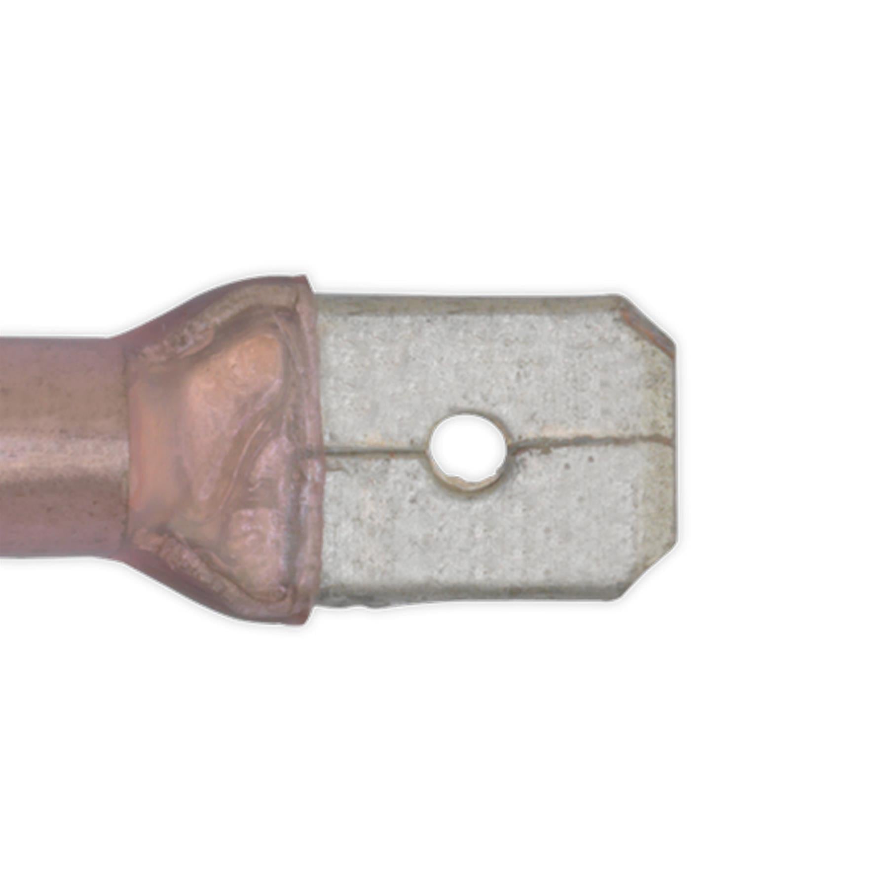 Sealey Heat Shrink Push-On Terminal 6.3mm Male Red Pack of 25