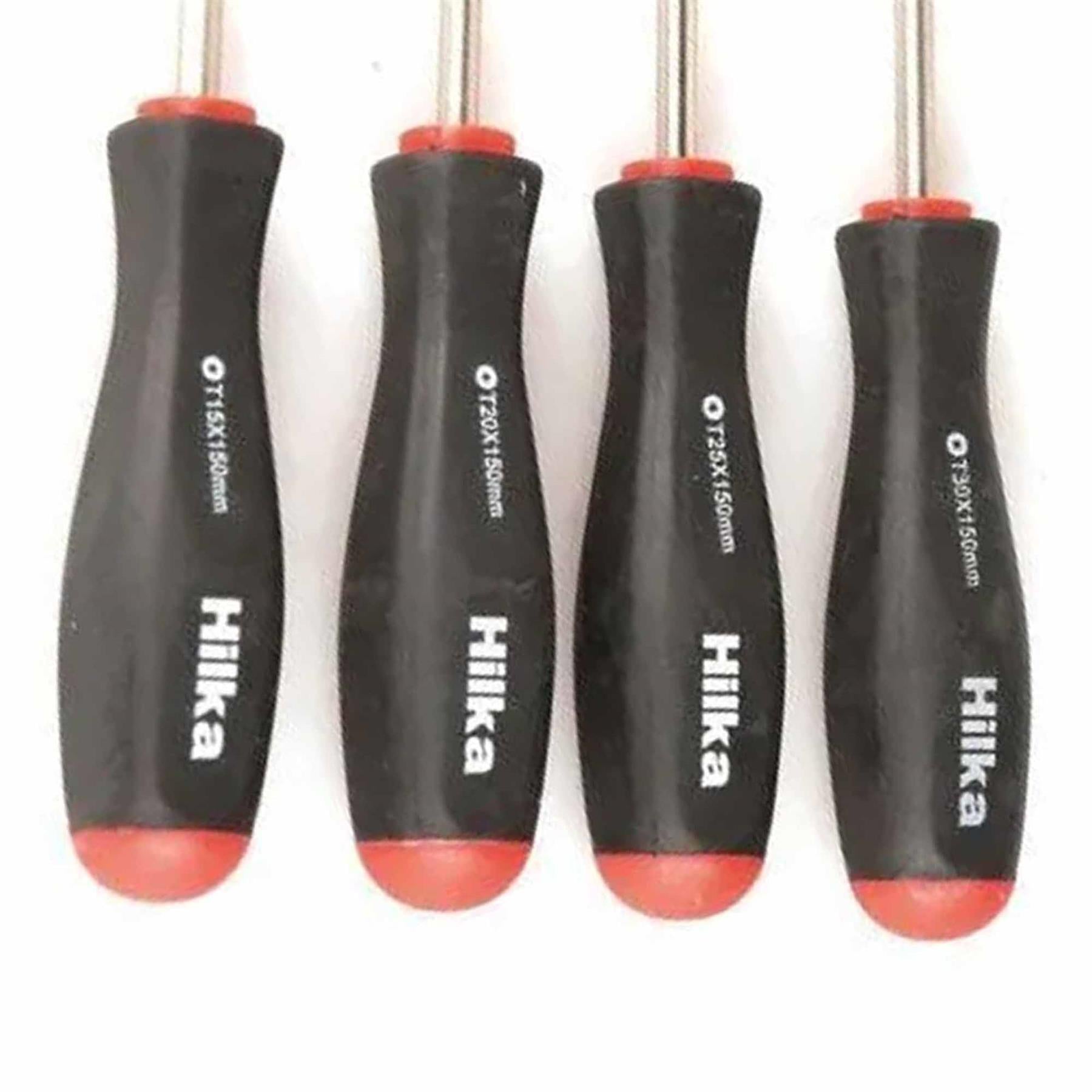 4Pc Extra Long Star Torx Screwdriver Set T15 T20 T25 T30 Garage Workshop