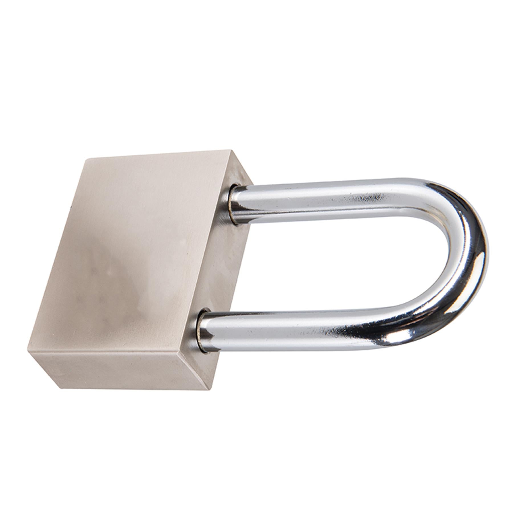Heavy Duty 60mm Shackle Steel Padlock Long Home Office Safety Security 3 Keys