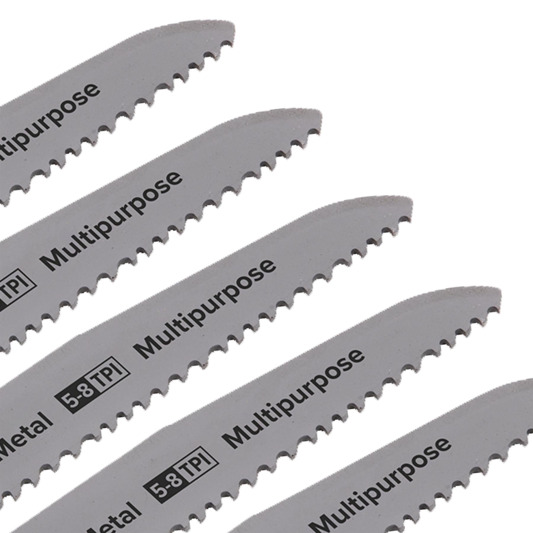 Sealey Reciprocating Saw Blade Multipurpose 150mm 5-8tpi-Pack of 5