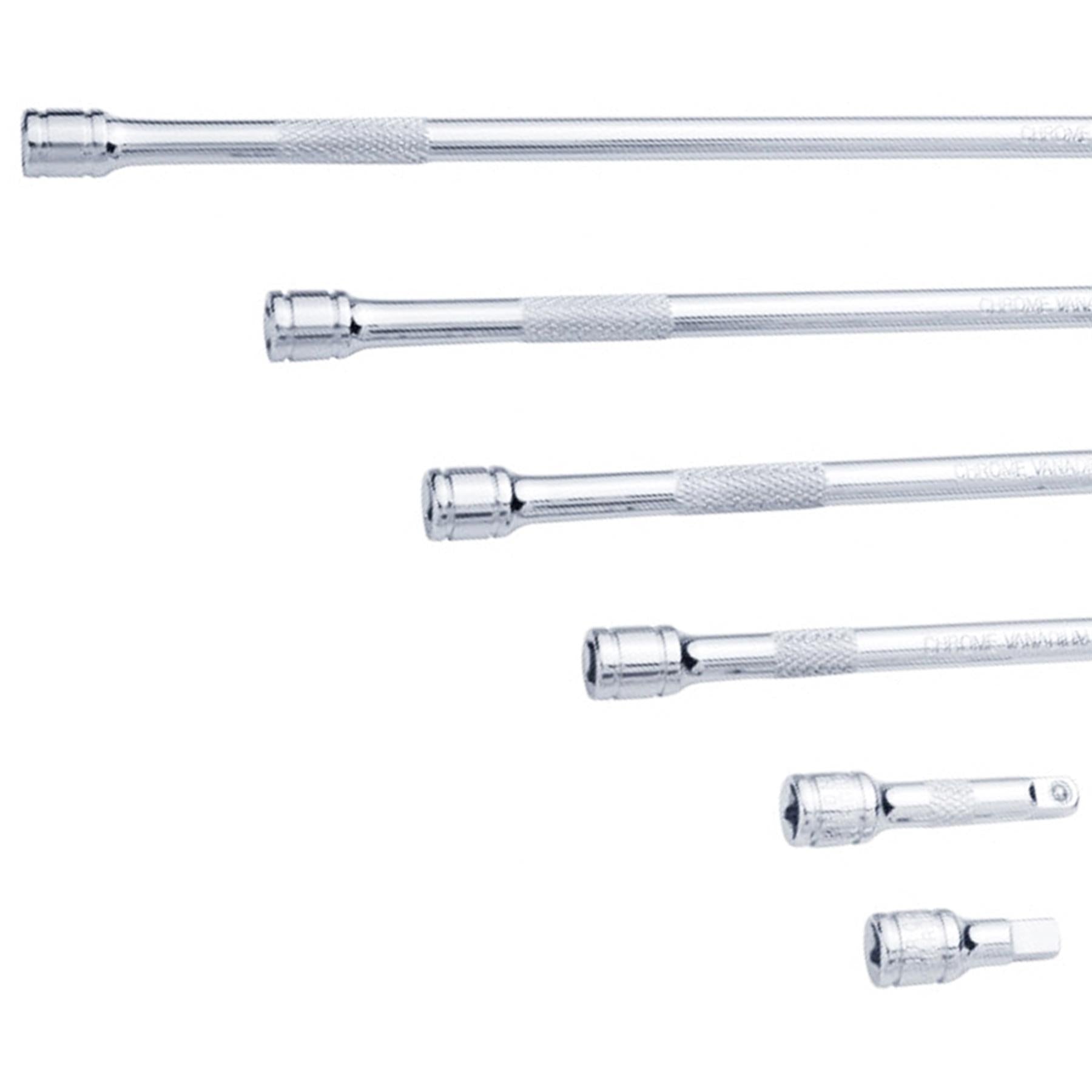 BlueSpot 6pc 1/4" Drive Socket Extension Bar Set 32 50 100 150 200 275mm Long
