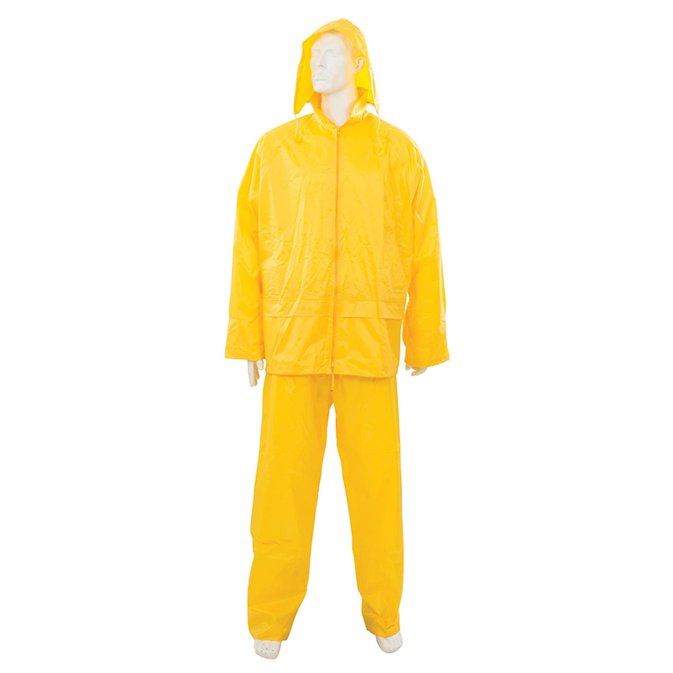 2Pce Rain Suit Yellow Large 74cm - 130cm (29 - 51") Includes Hood With Neck Cord