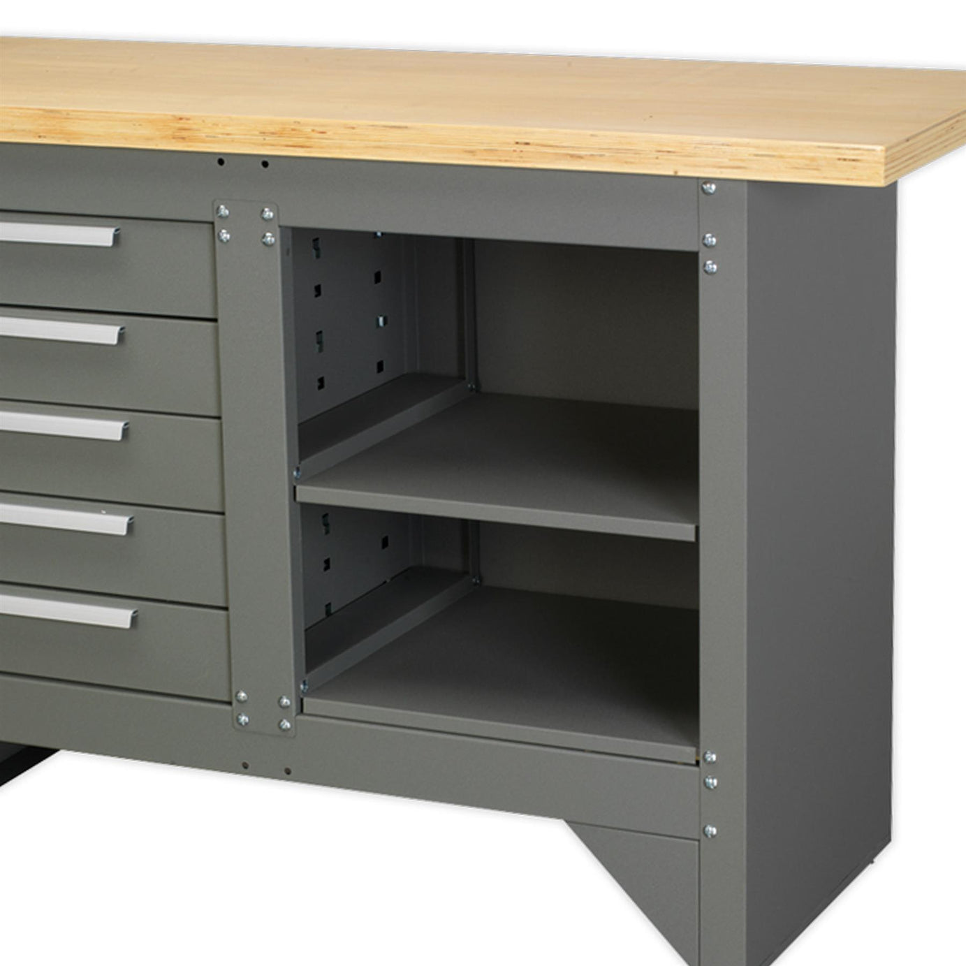 Sealey Workbench with 5 Drawers Ball Bearing Slides Heavy-Duty