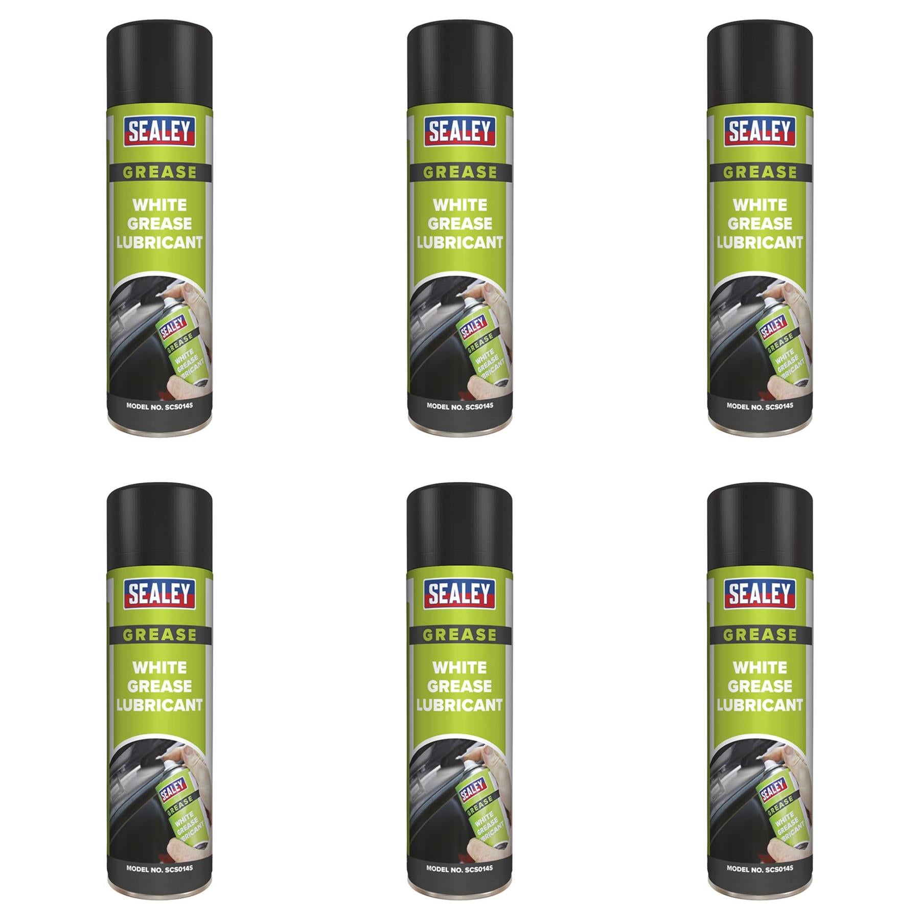 Sealey White Grease Lubricant 500ml Pack of 6