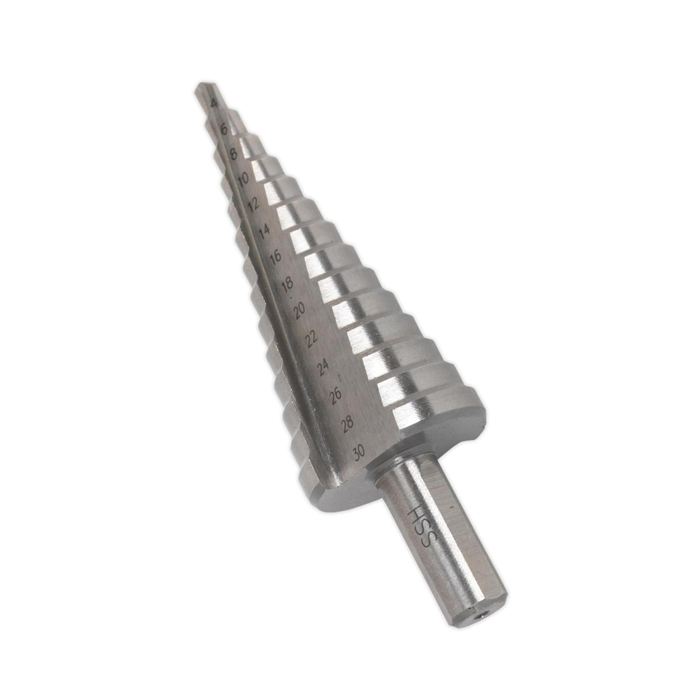 Sealey Step Drill Bit HSS 4341 Double Straight Flute 4-30mm AK4745