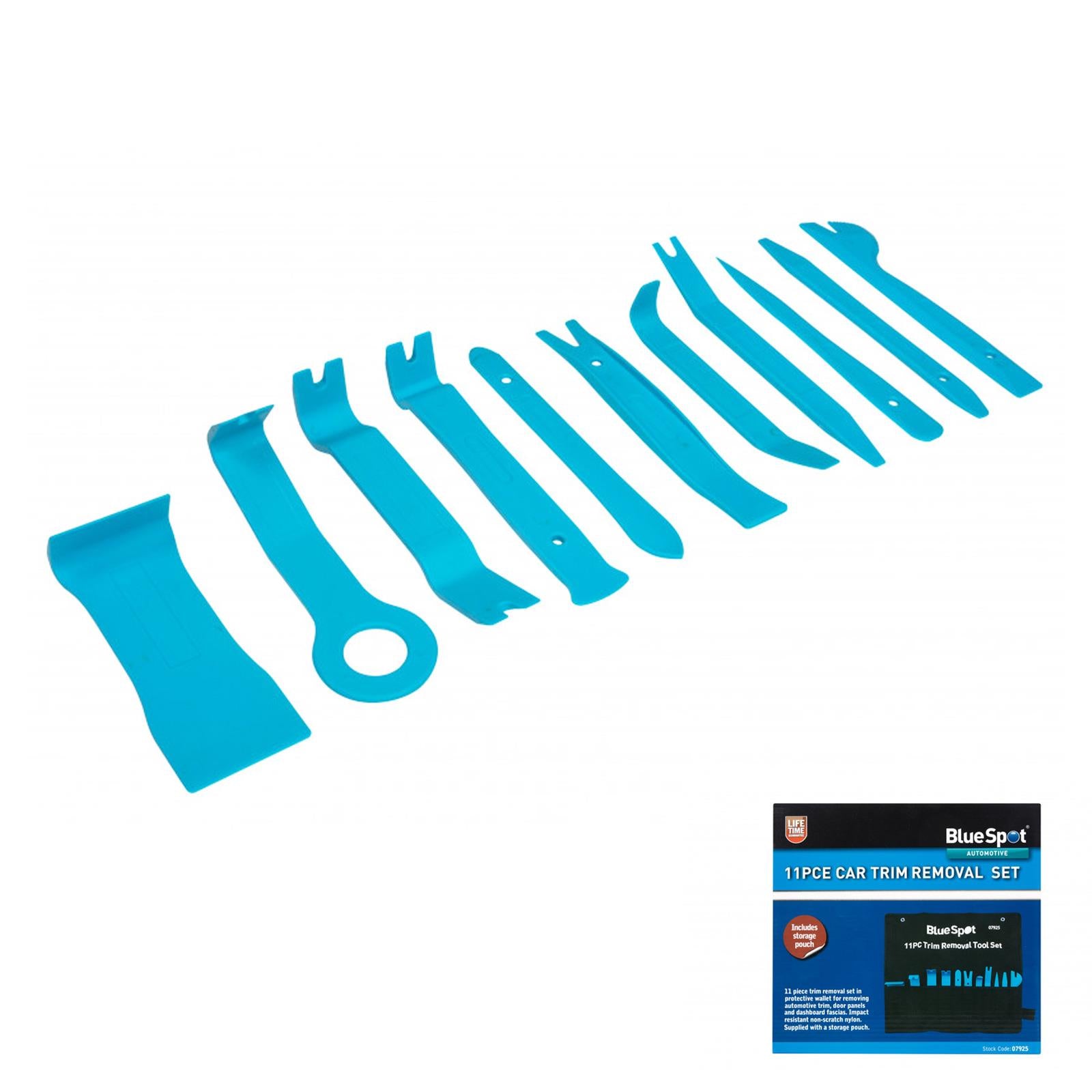 11pc Plastic Car Trim Panel Upholstery Removal Removers NonScratch Set BlueSpot